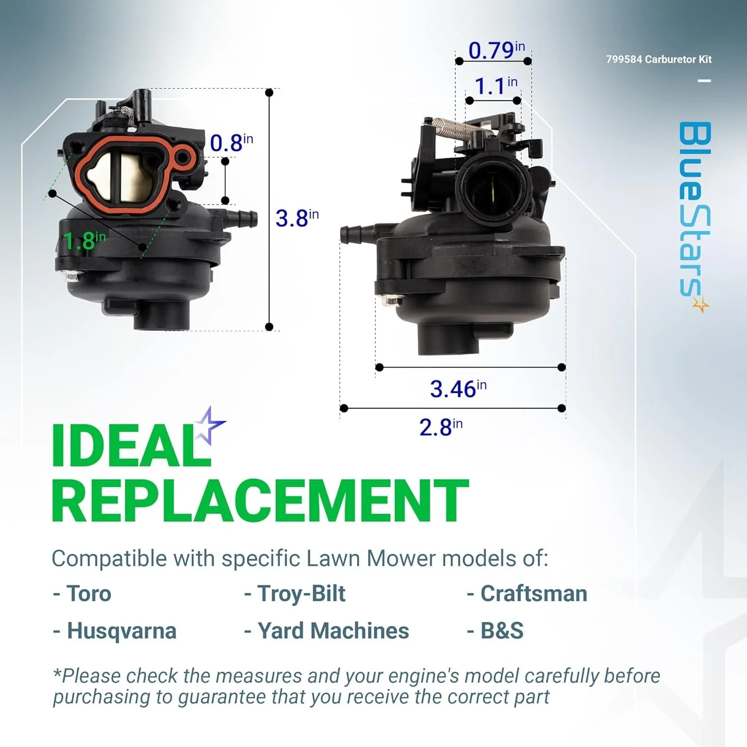 799584 592361 Carburetor - Fits 550EX 625EX 675EX 725EXI Engines Husqvarna - Replaces 594058 594057 - Image 4
