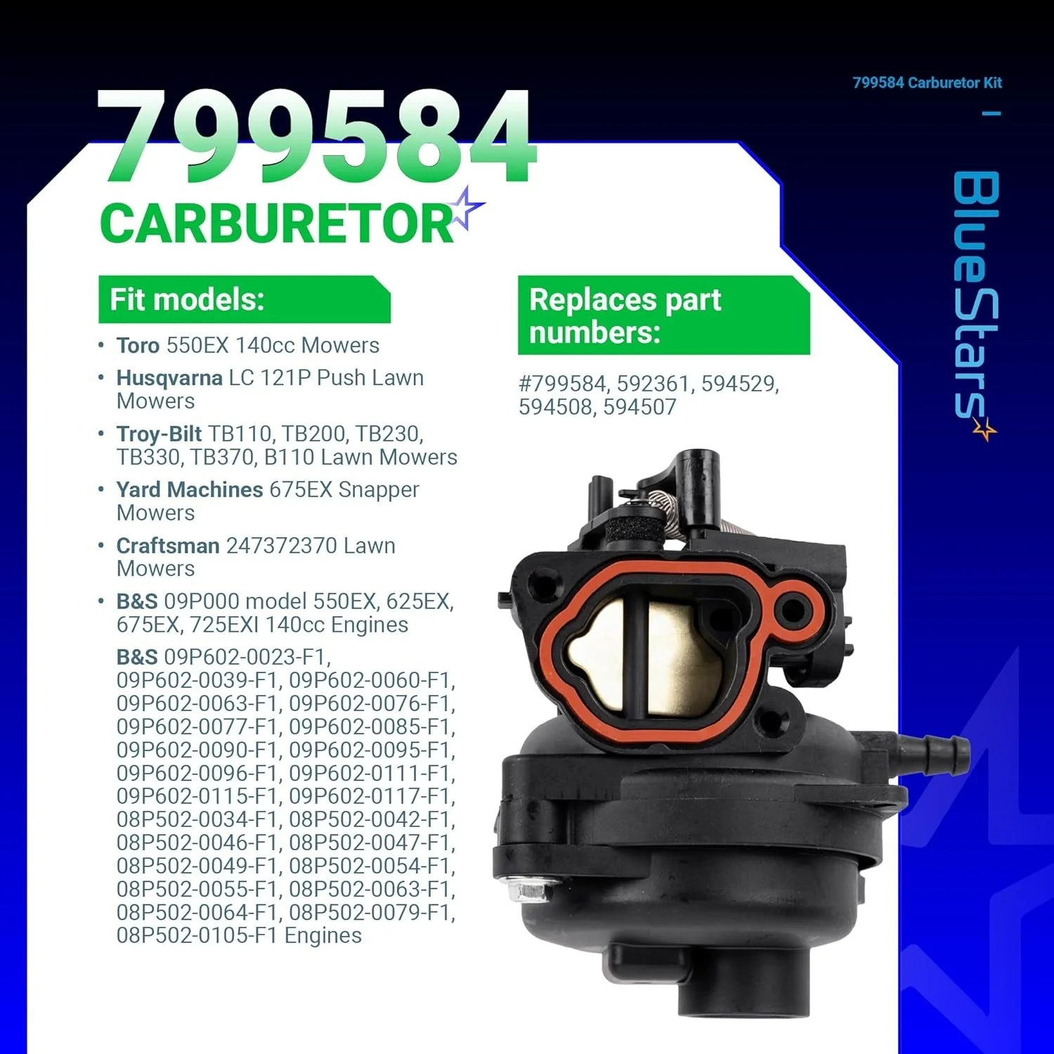 799584 592361 Carburetor - Fits 550EX 625EX 675EX 725EXI Engines Husqvarna - Replaces 594058 594057 - Image 5