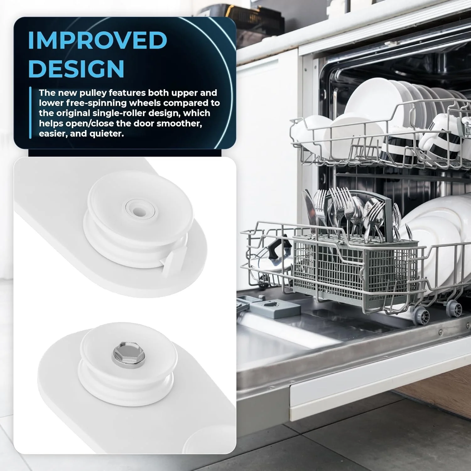 8194001 Dishwasher Door Balance Link Kit - For Kenmore Whirlpool KitchenAid Dishwashers - Image 5