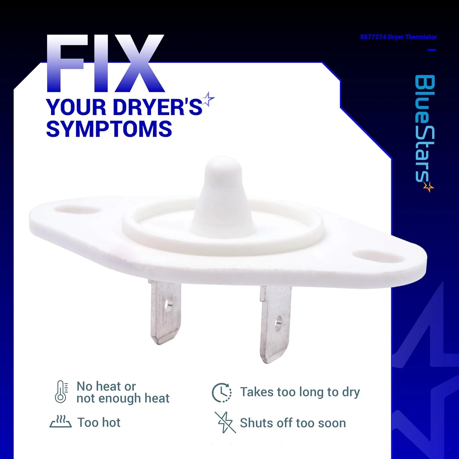 8577274 Dryer Thermistor - ForWhirlpool Kenmore KitchenAid Dryers - Image 3