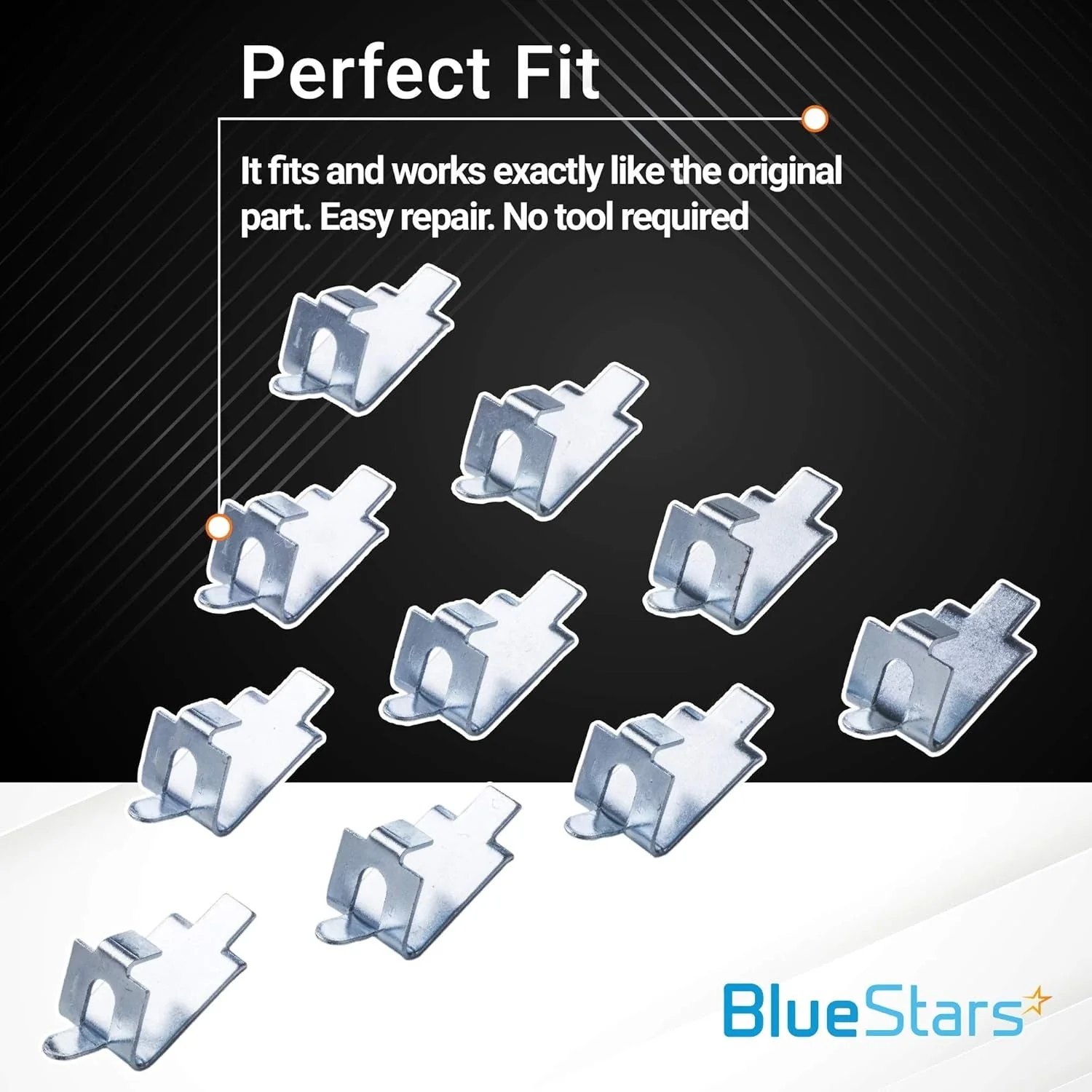 920158 Refrigerators/Freezers Shelf Clips - Stainless Steel Support and Square Replacement - 3 Pack - Image 5