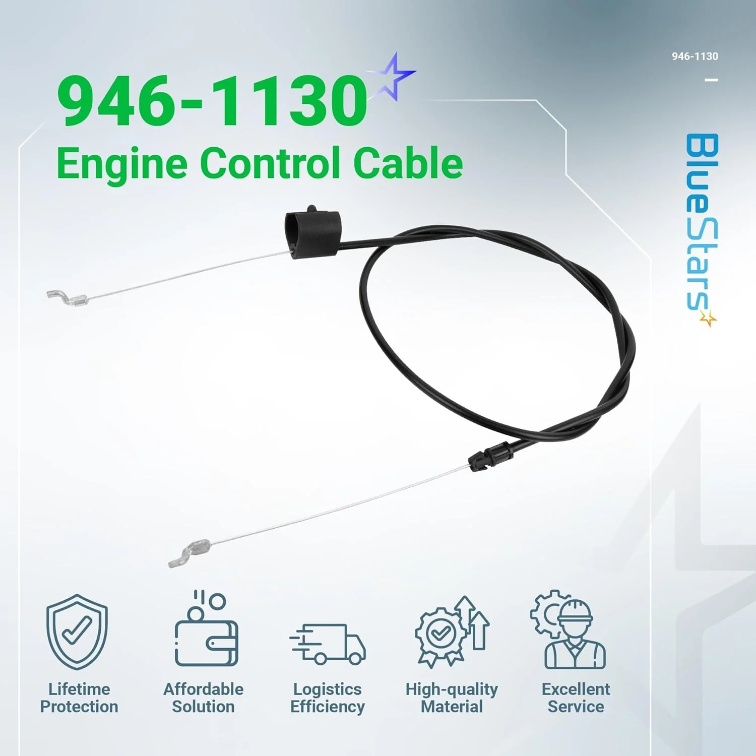946-1130 746-1130 Engine Control Cable - Fits MTD 946-1130 Troy-Bilt TB120 TB270ES TB280ES TB542 Cub Cadet Yard - Image 9