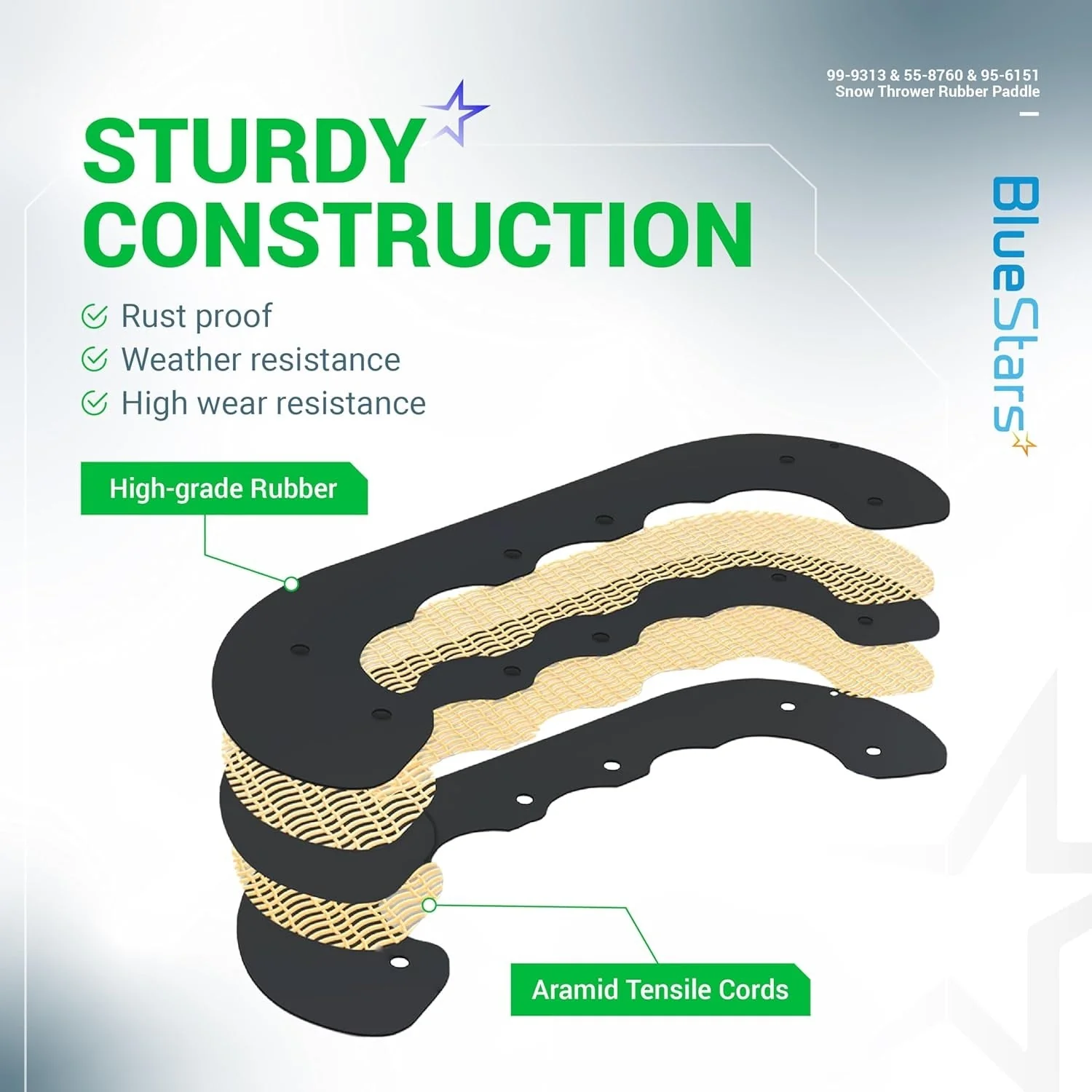 99-9313 Paddles, 55-8760 Scraper & 95-6151 Belt Kit - For Toro CCR2000 CCR2400 CCR2450 CCR2500 CCR Series Snow Blower - Image 4