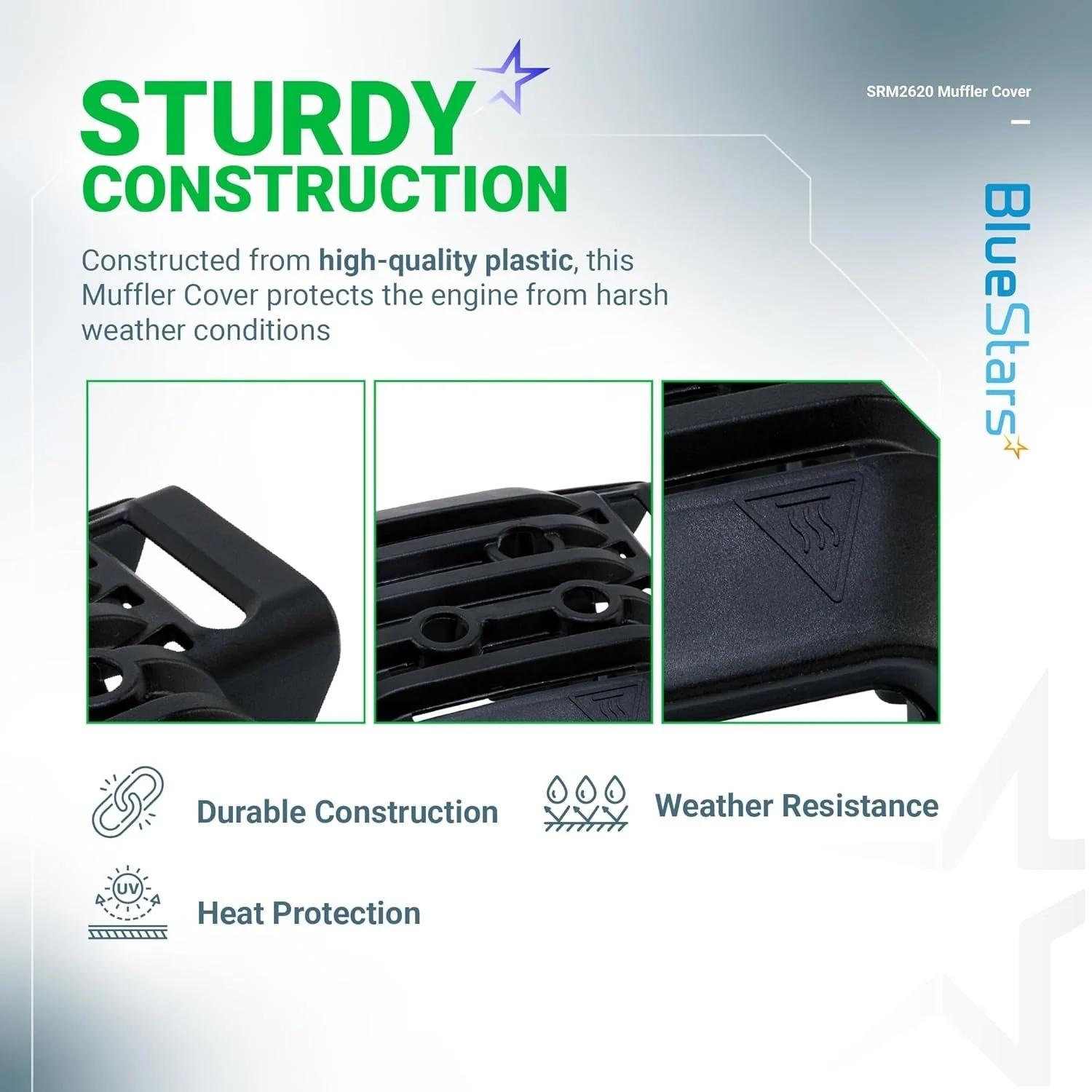 A320001200 Muffler Cover - Fits Echo SRM-2620, SRM-2620T, SRM-2620U, PAS-2620 - Replaces A320001201 - Image 5