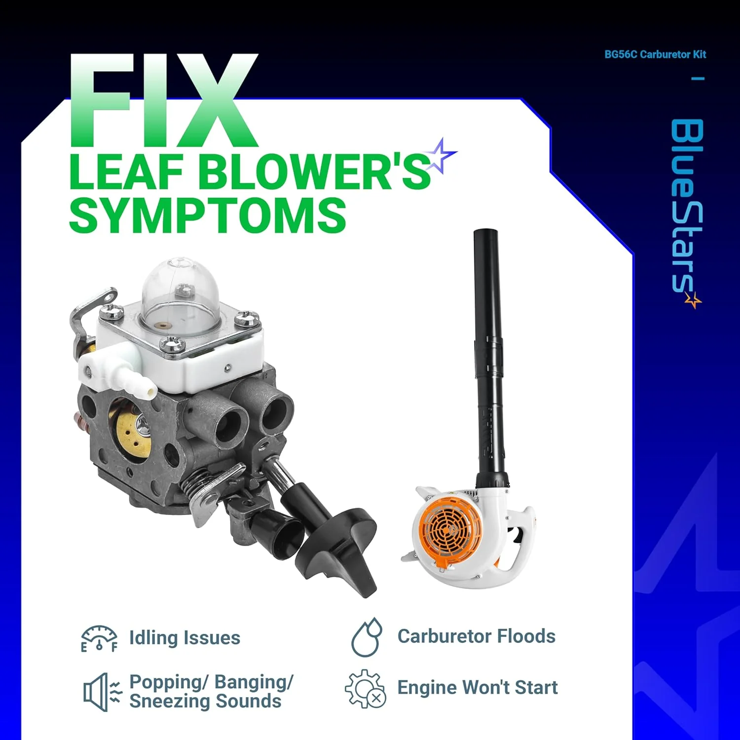 BG56C Carburetor Tune-Up Kit - Fits Stihl BG56 BG56C Leaf Blower - Replaces Zama C1M-S260B 4241-120-0632 - Image 7
