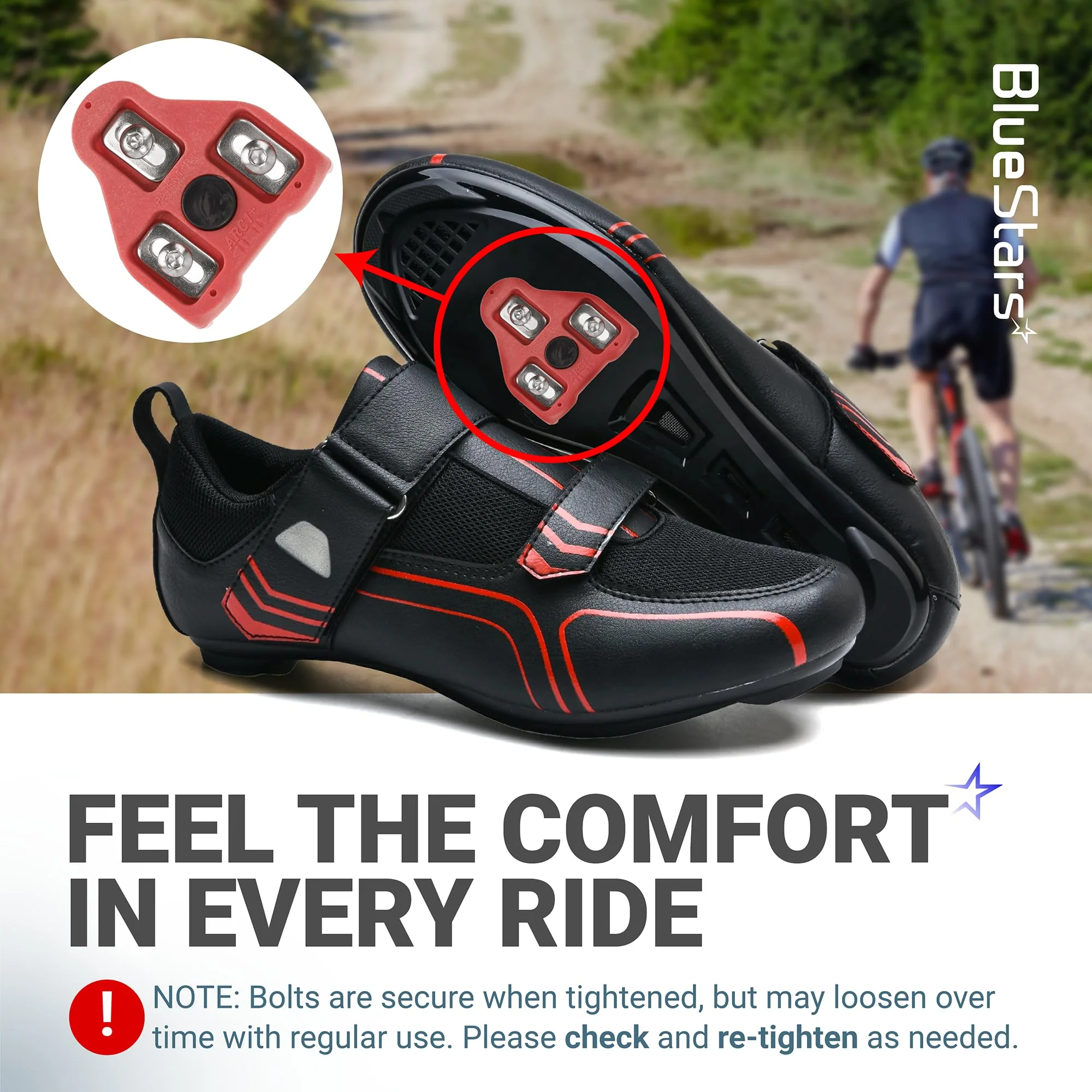 Bike Cleats for Look Delta System and Peloton Bike Pedals - 9-Degree Float Cleat for Cycling Shoes - 2 Pack - Image 6