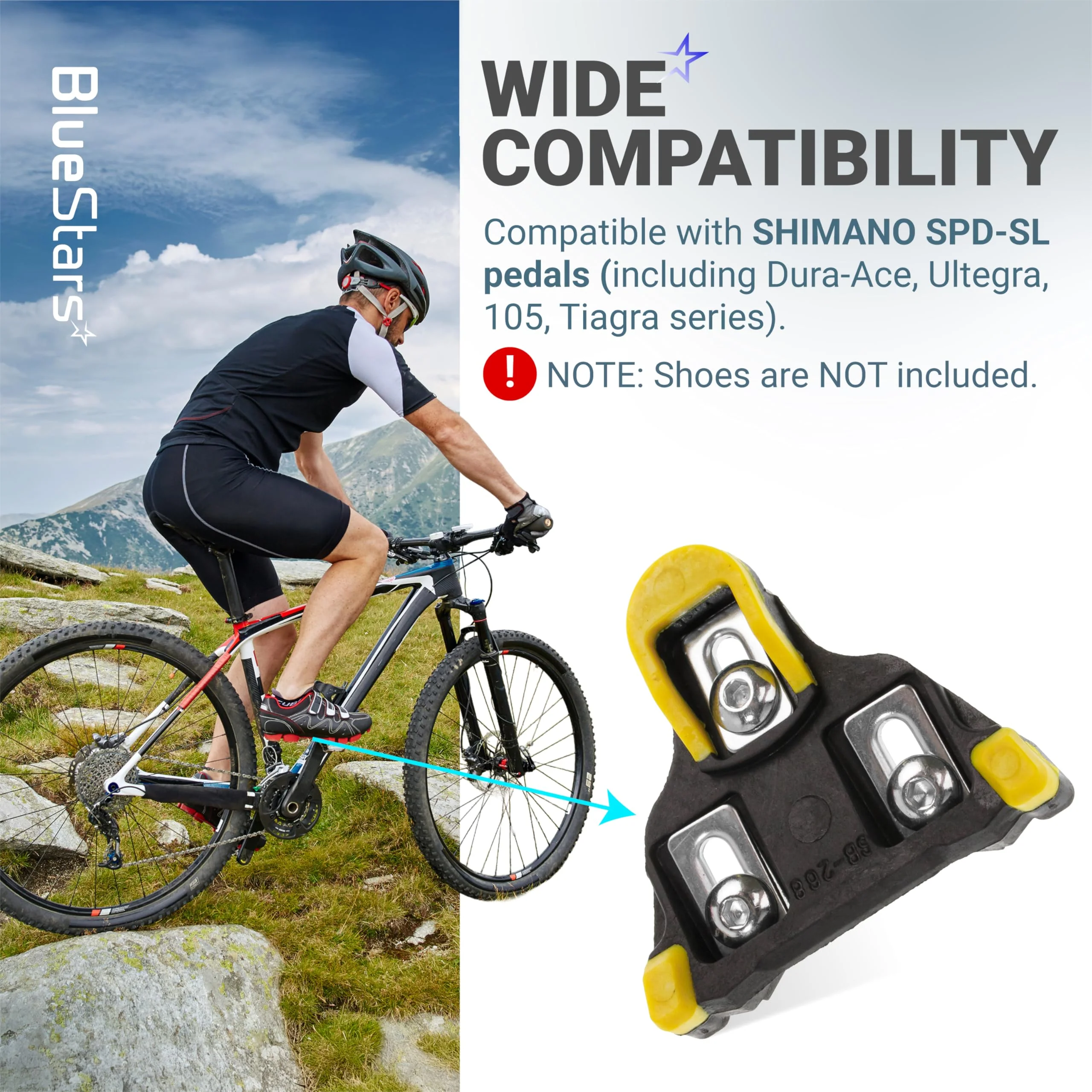 Bike Cleats for Shimano SPD-SL Pedals - 6-Degree Float Cleat for Cycling Shoes - 2 Pack - Image 7