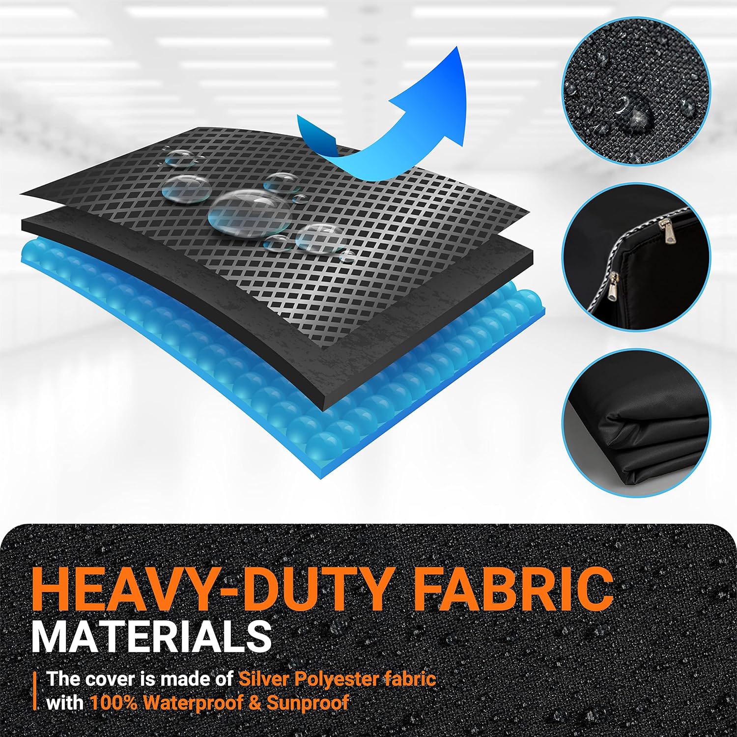 Washing Machine Covers For Top-load - Premium Outdoor Protection For Most Washer Dryer Cover - W29”x D28”x H43” (Black) - 2 Pack - Image 3