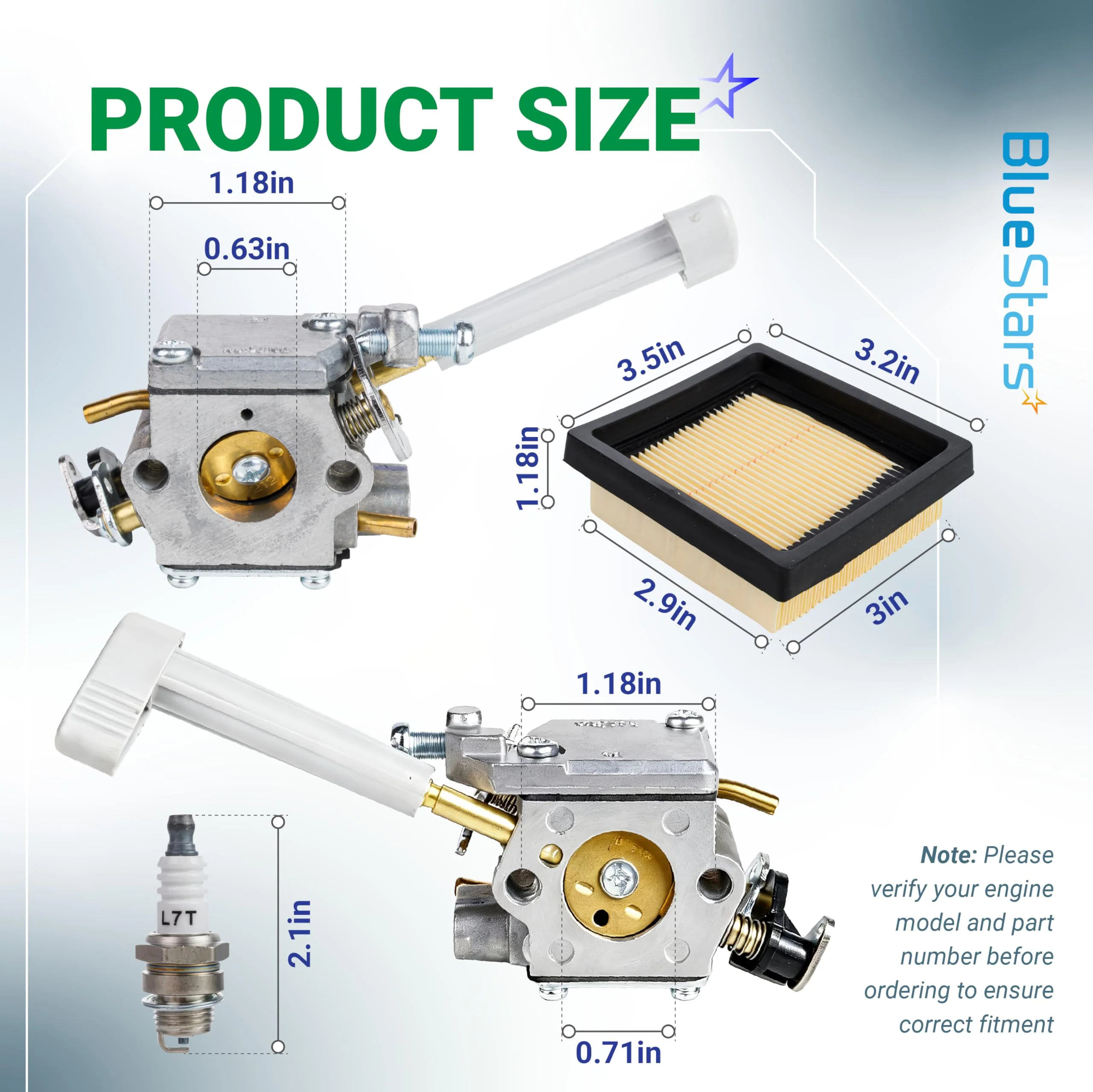 BP42 Carburetor Kit - Fits Ryobi RY08420 RY08420A RY42WB RY42BPEMC Backpack Leaf Blower - Image 4