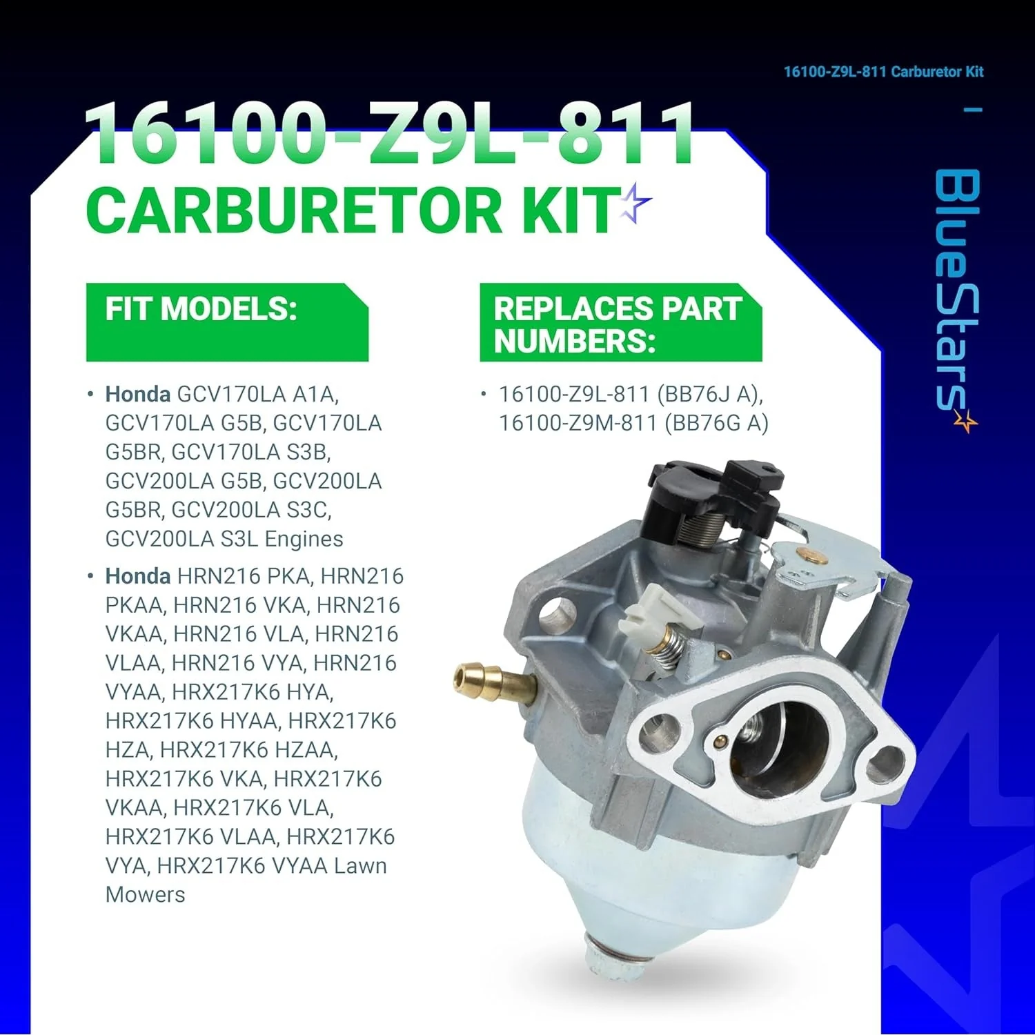 16100-Z9L-811 16100-Z9M-811 Carburetor - Fits Honda GCV170 GCV170LA HRN216 GCV200LA 7 - Image 4