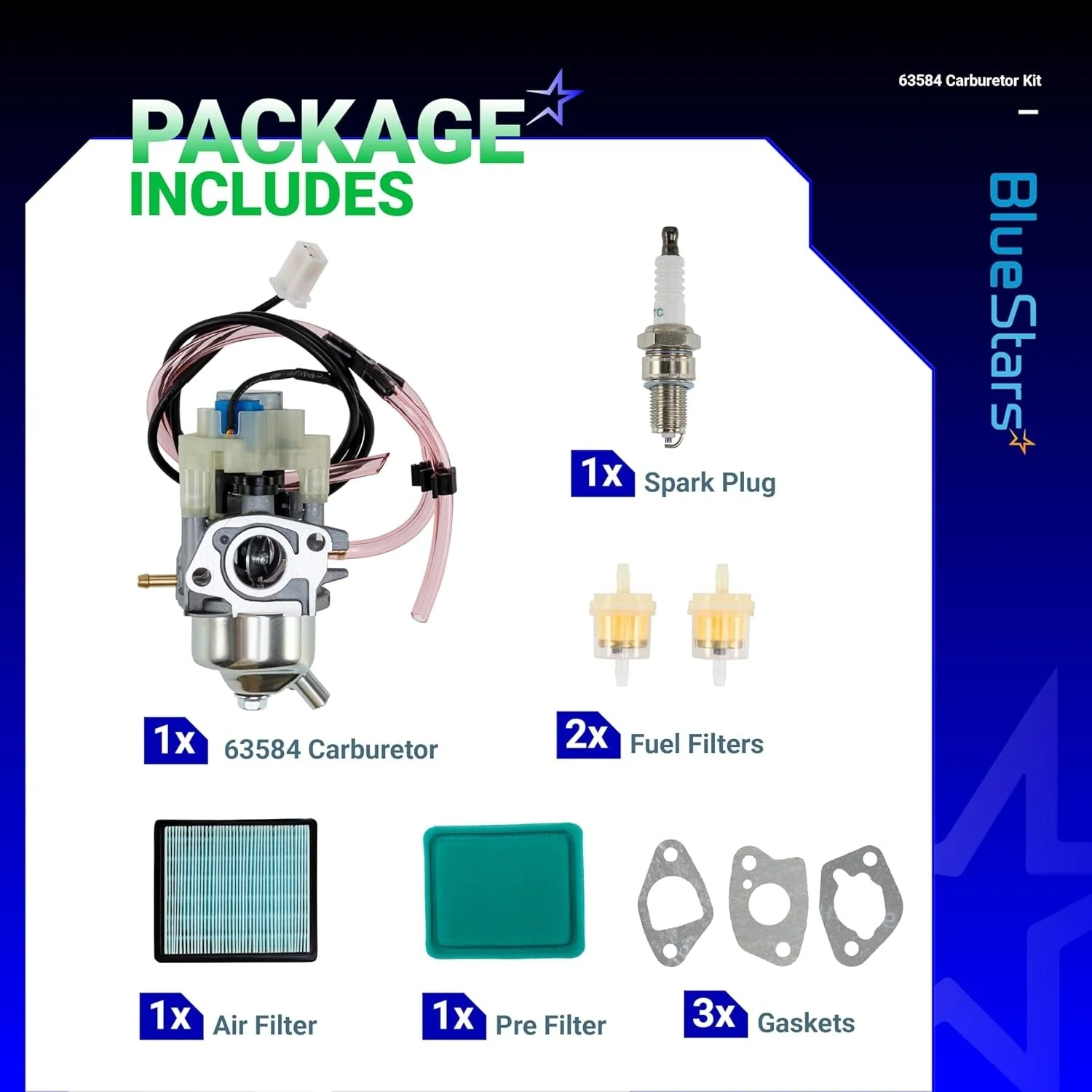 63584 Carburetor Kit - Fits Huayi Predator 3500W Inverter Generator 63584 Carb - Replaces 16100-ZL0-D66 16100-Z0V-D12 - Image 4