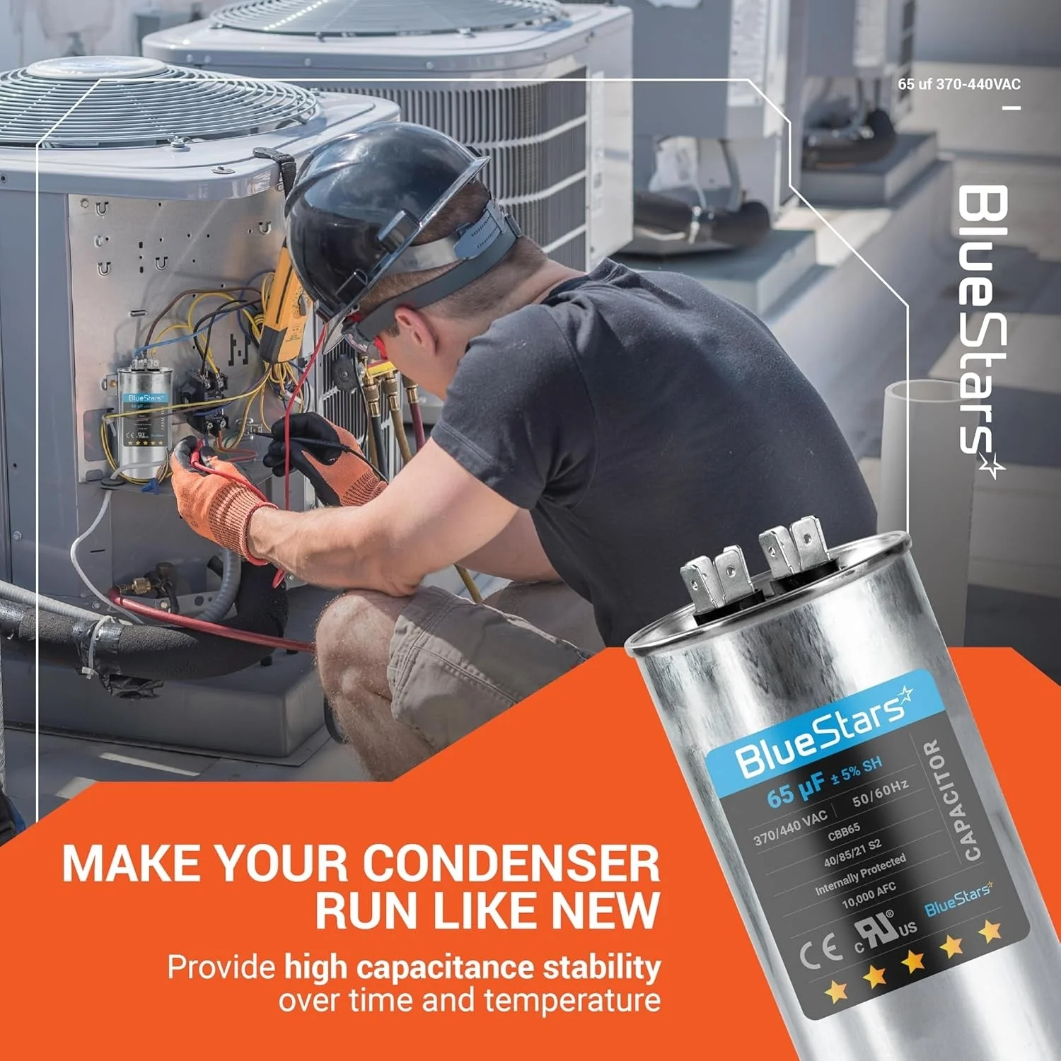 65 uF MFD 370/440 VAC Round Run Start Capacitor CBB65 - Fits AC Motor Run, Fan Start, Heat Pump - Image 10