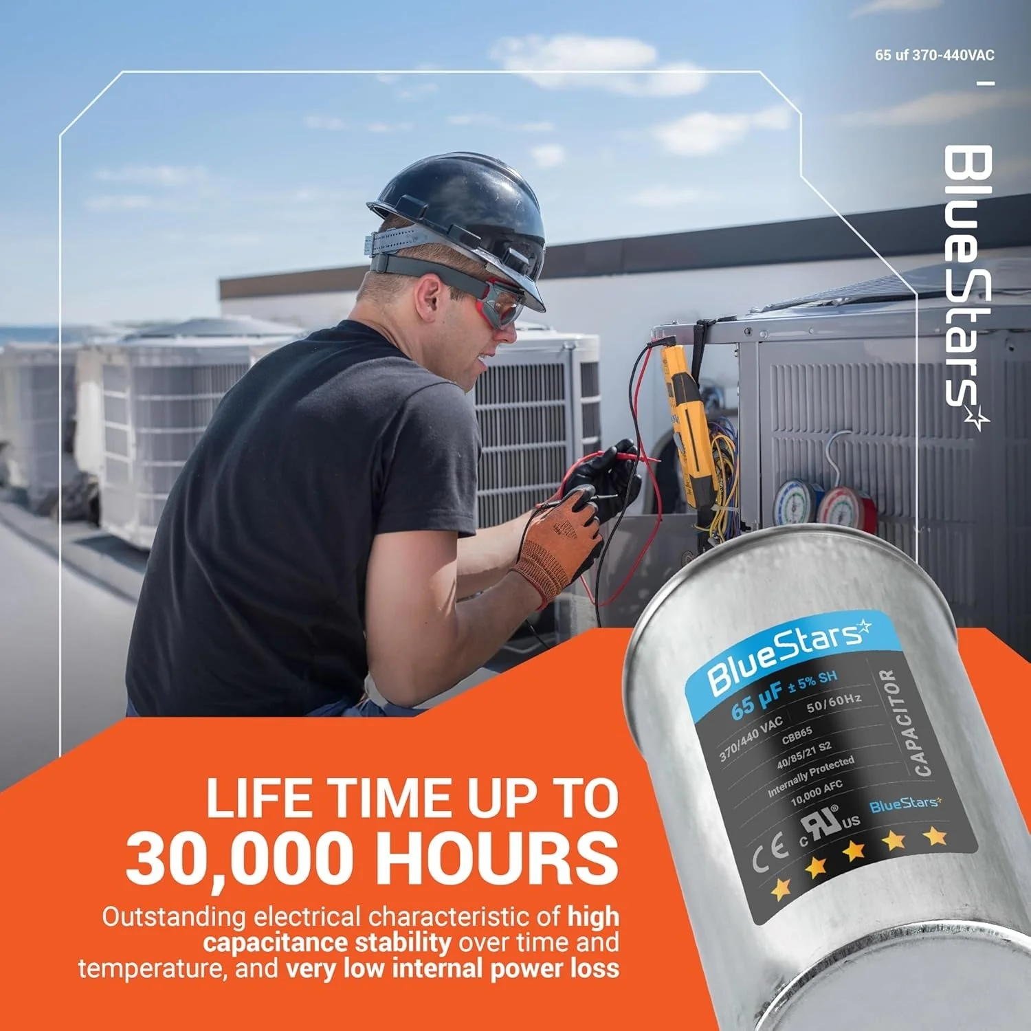 65 uF MFD 370/440 VAC Round Run Start Capacitor CBB65 - Fits AC Motor Run, Fan Start, Heat Pump - Image 11