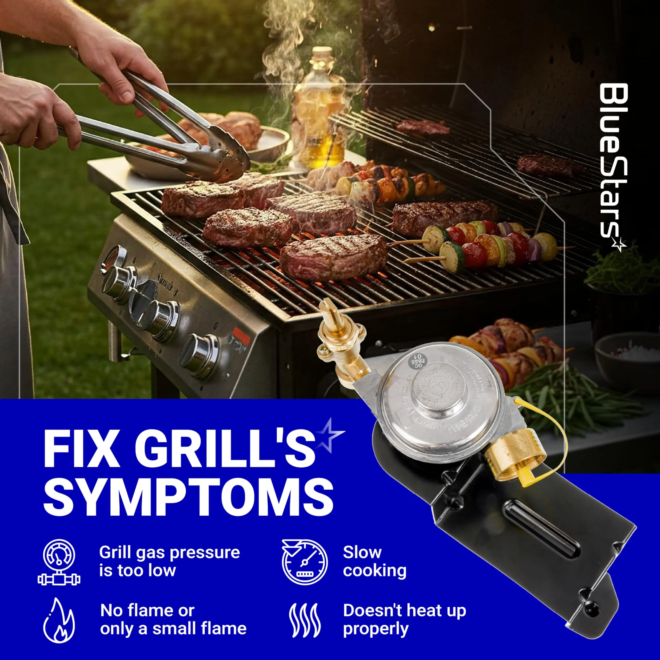 [CSA Certified] 64866 Weber Gas Grill Valve Regulator - Fit Q1000 Q1200, Control Valve Regulator for Weber - Image 7