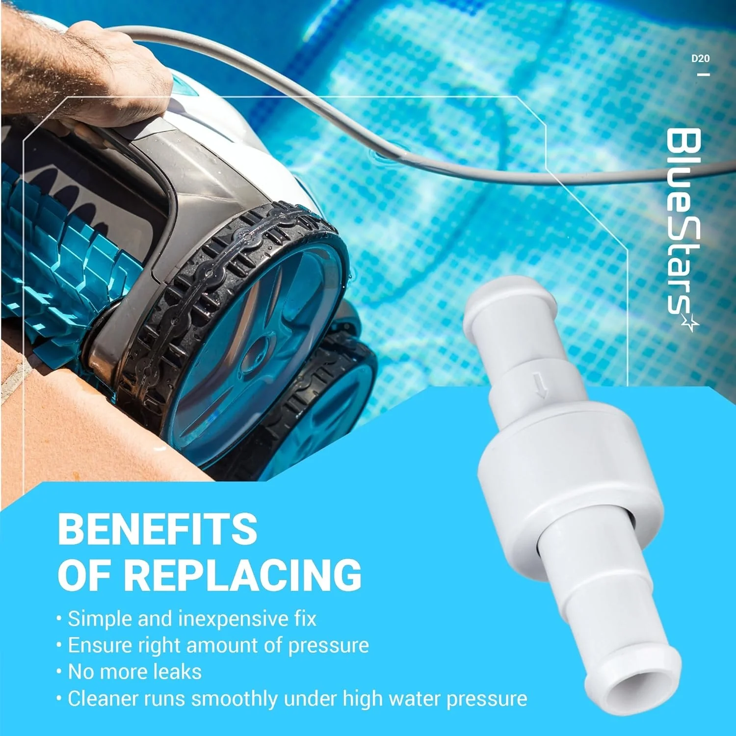 D20 Pool Cleaner Hose Swivel Replacement for Zodiac Polaris Pool Cleaners - For 180 280 380 480 PRO 3900 - 3 Pack - Image 8