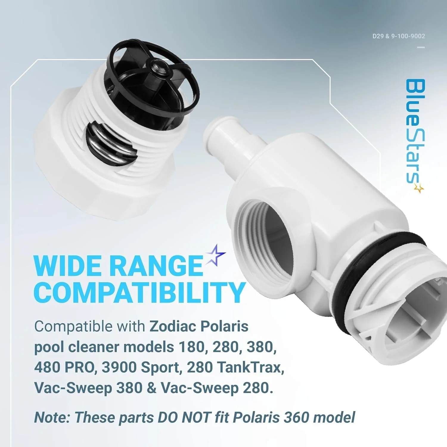 D29 UWF Quick Disconnect and 9-100-9002 Pressure Relief Valve Replacement Kit - For The Polaris 180 280 380 Automatic Pool Cleaners - Image 3