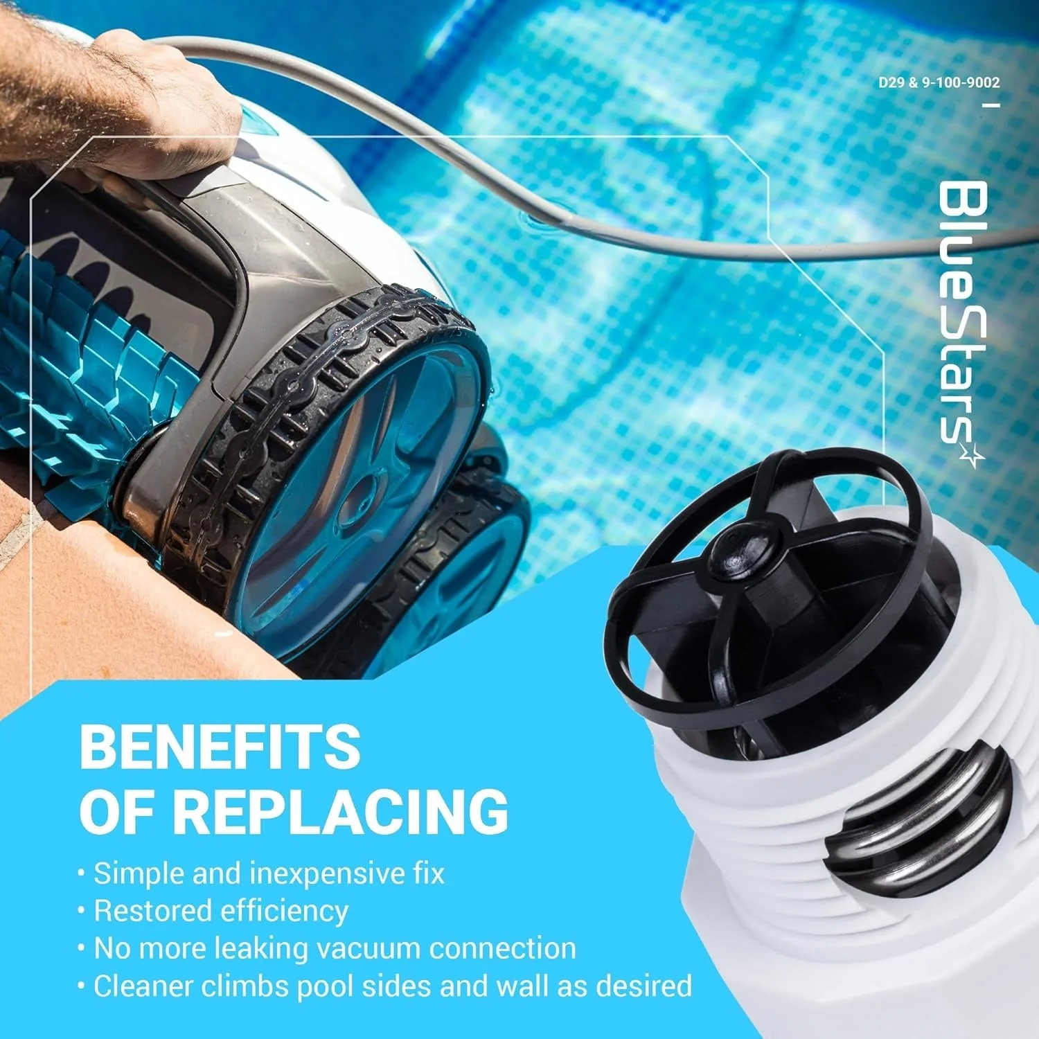 D29 UWF Quick Disconnect and 9-100-9002 Pressure Relief Valve Replacement Kit - For The Polaris 180 280 380 Automatic Pool Cleaners - Image 9