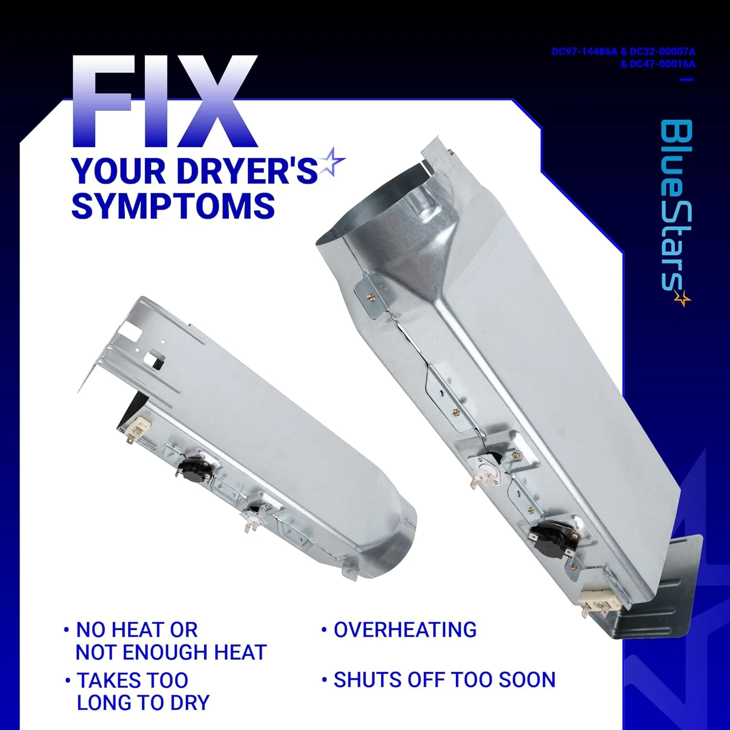 DC97-14486A Dryer Heating Element Kit For DV42H5000EW/A3 DV45H7000EW/A2 DV40J3000EW/A2 DVE50R5400V/A3 - Image 6