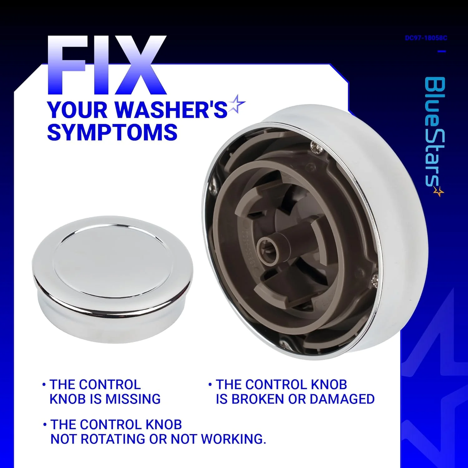 DC97-18058C Laundry Appliance Control Knob for Samsung Washer/Dryer - Image 5