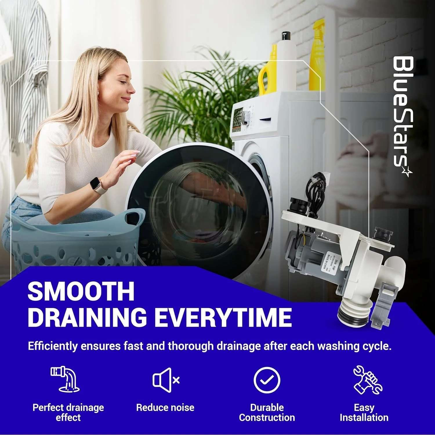 DC97-19289F Washer Drain Pump - For Samsung - Replaces DC97-17349B DC97-17366A - Image 3
