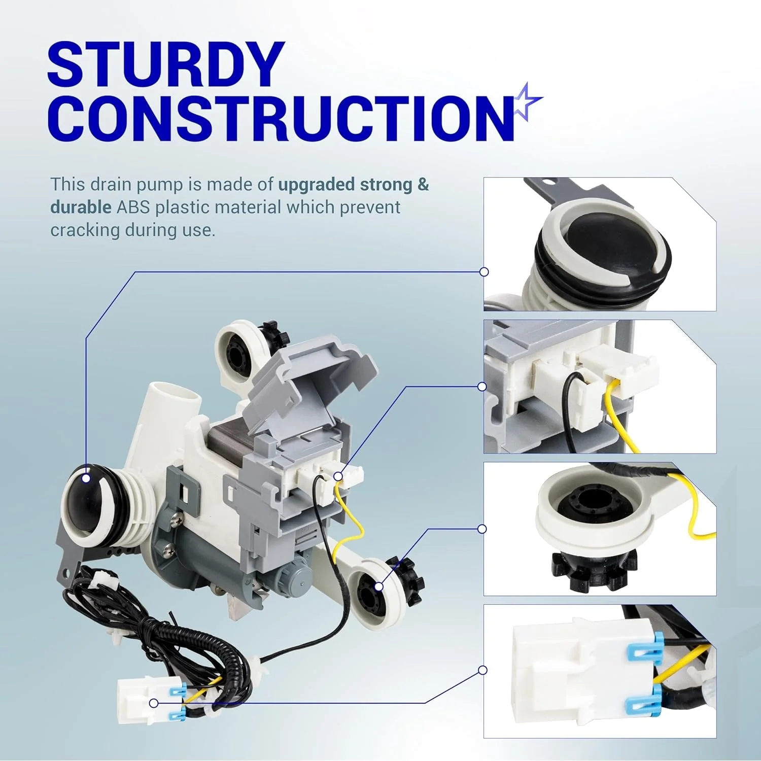DC97-19289F Washer Drain Pump - For Samsung - Replaces DC97-17349B DC97-17366A - Image 4