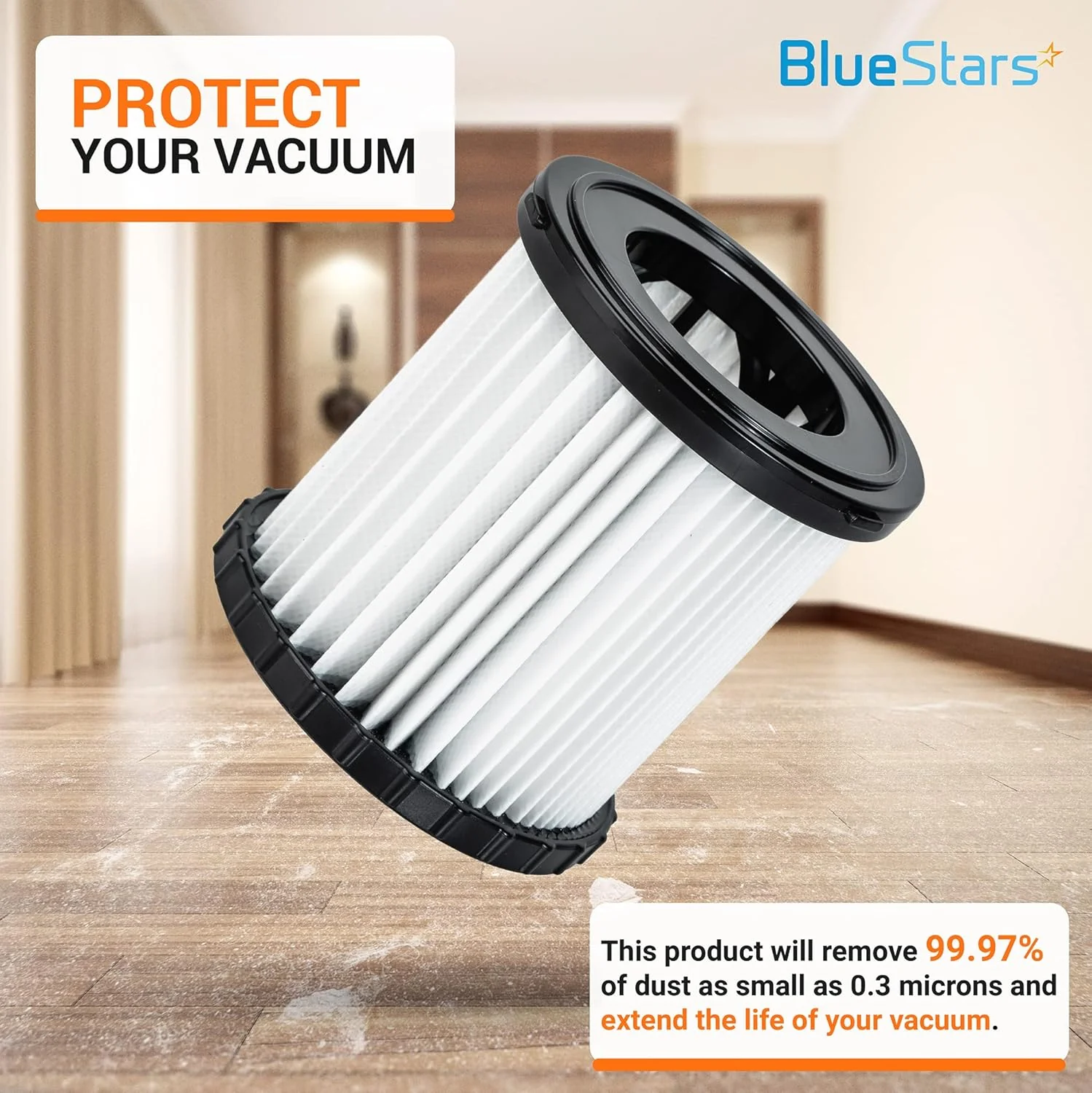 DCV5801H Vacuum Replacement Filter for DEWALT DCV580 (Cordless) & DCV581H, DCV5801H 20V MAX Wet/Dry VAC Vacuum 2 Gallon Tank Capacity - 2 Pack - Image 2
