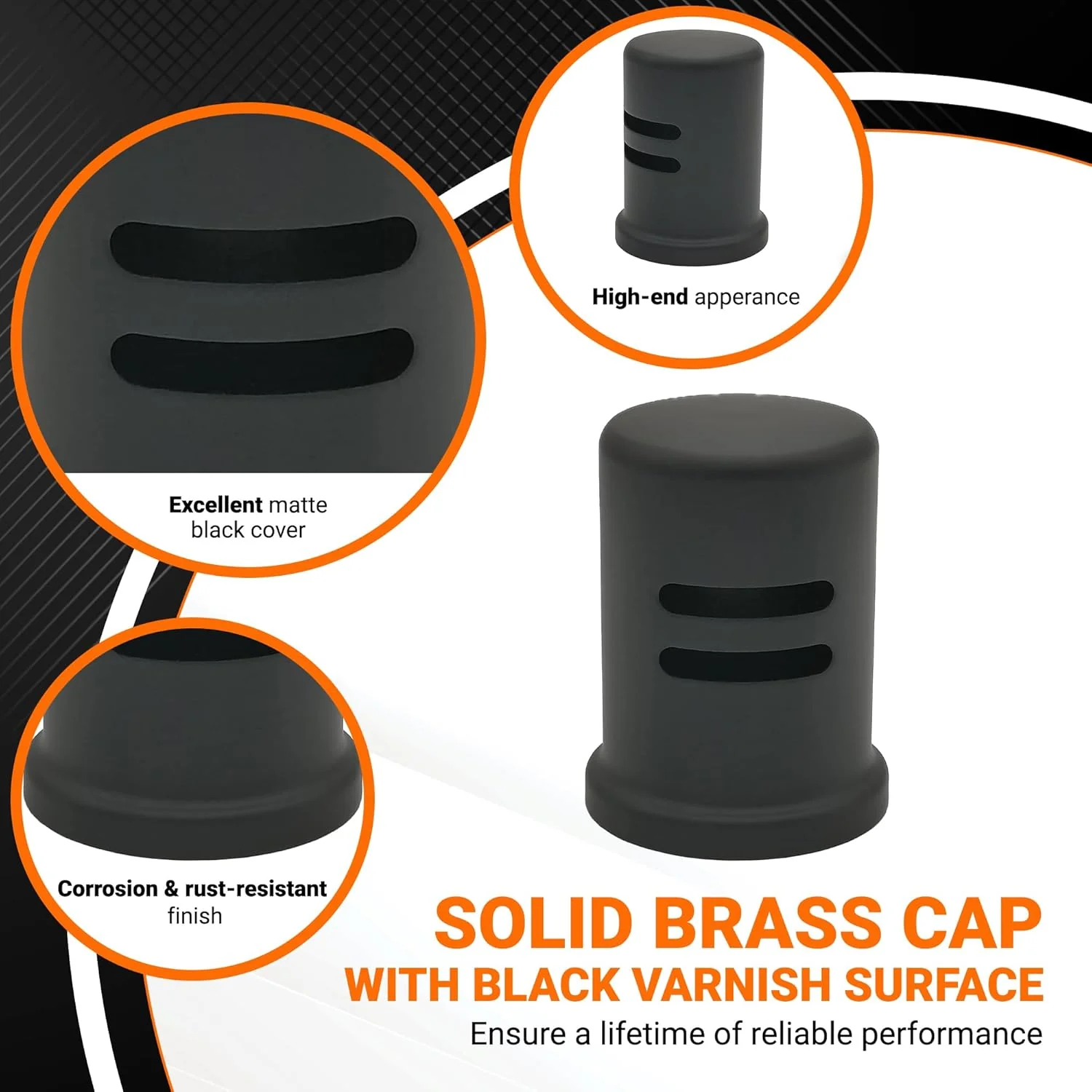 Dishwasher Air Gap Cover - 2.47” Height (Skirted Brass) - Image 3