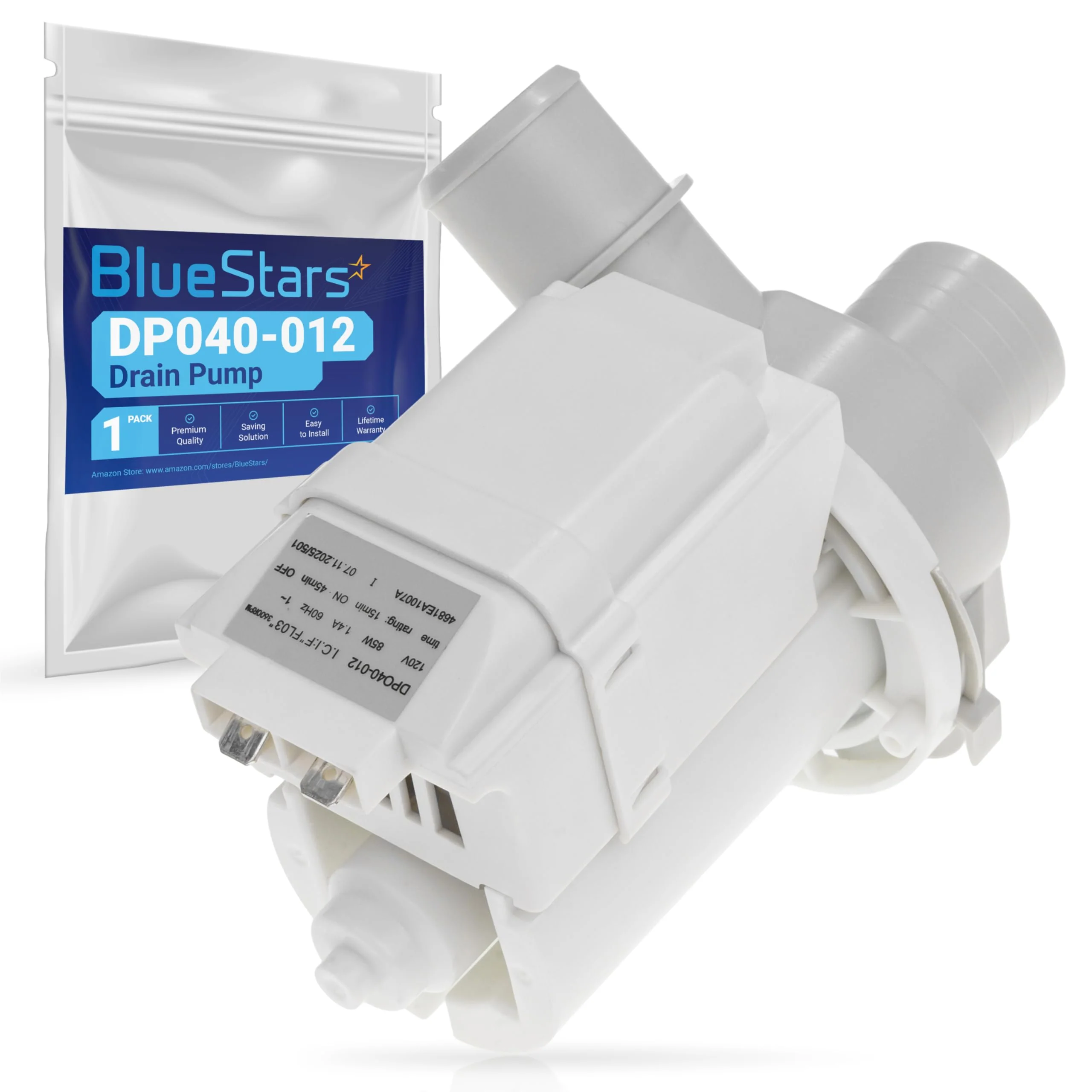 DP040-012 4681EA1007A Drain Pump for Kenmore LG GE Washer - Replaces 5859EA1004F 5859EA1004P 5859EA1004G