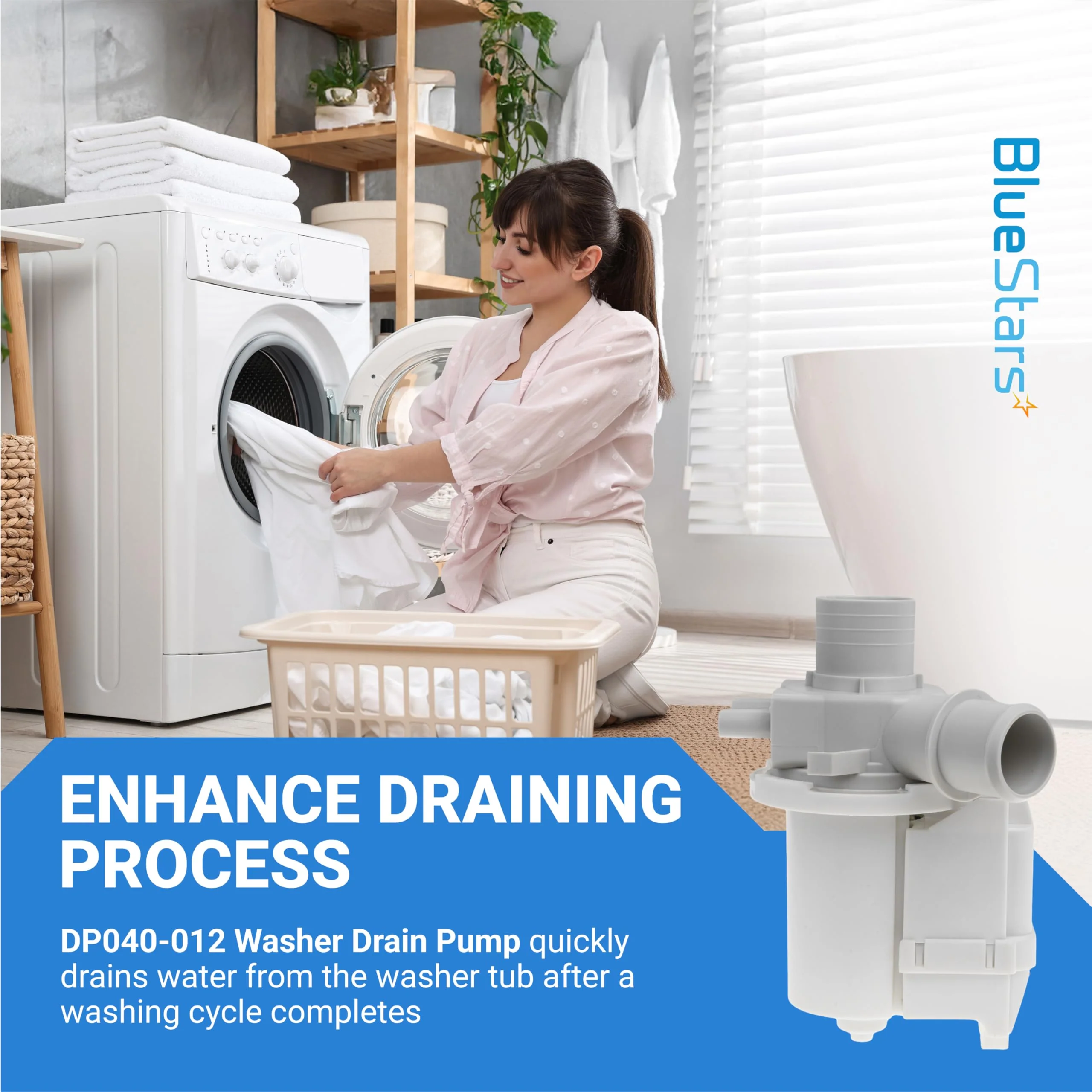 DP040-012 4681EA1007A Drain Pump for Kenmore LG GE Washer - Replaces 5859EA1004F 5859EA1004P 5859EA1004G - Image 6