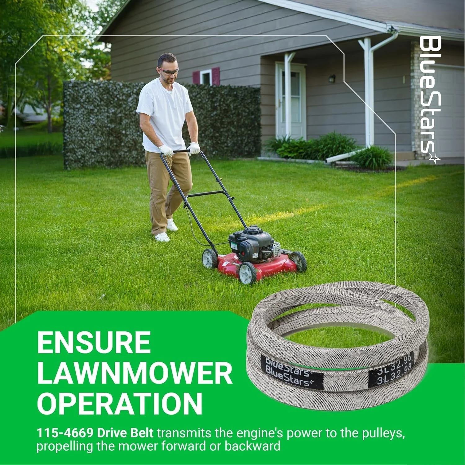 115-4669 Drive Belt | Fits 22" Toro Recycler Lawn Mower | Aramid Cord | 32.98" - Image 2
