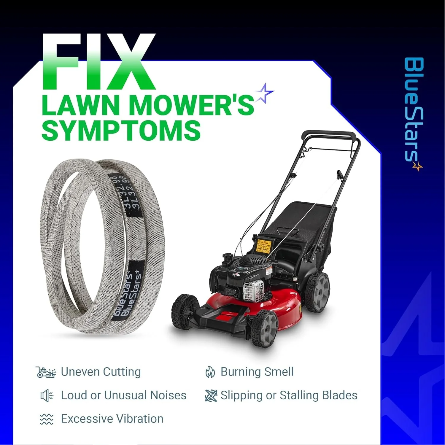 115-4669 Drive Belt | Fits 22" Toro Recycler Lawn Mower | Aramid Cord | 32.98" - Image 6