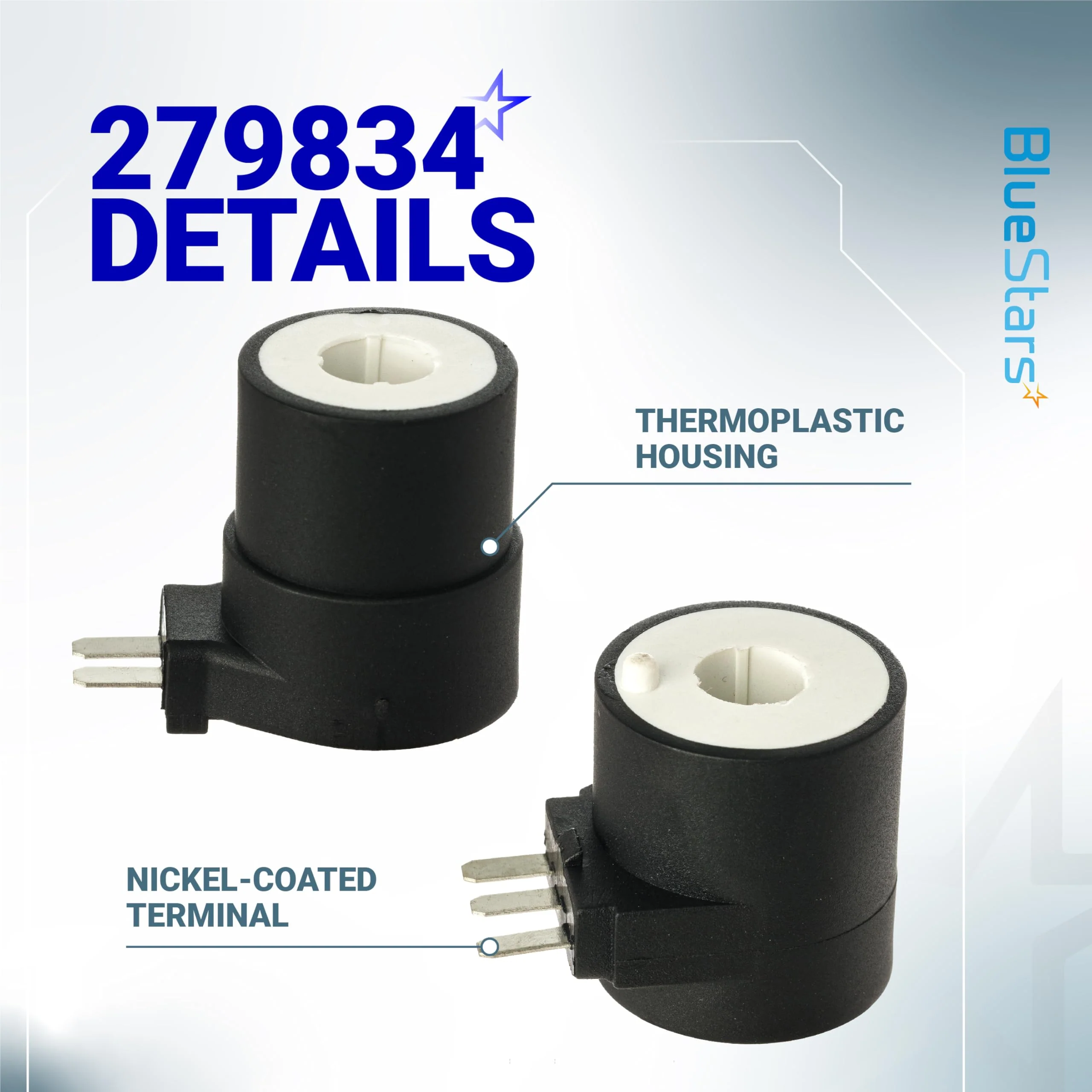 338906 Gas Dryer Flame Sensor & 279311 Igniter & 279834 Gas Valve Solenoid Coils for Whirlpool Kenmore Maytag Dryers - Image 7