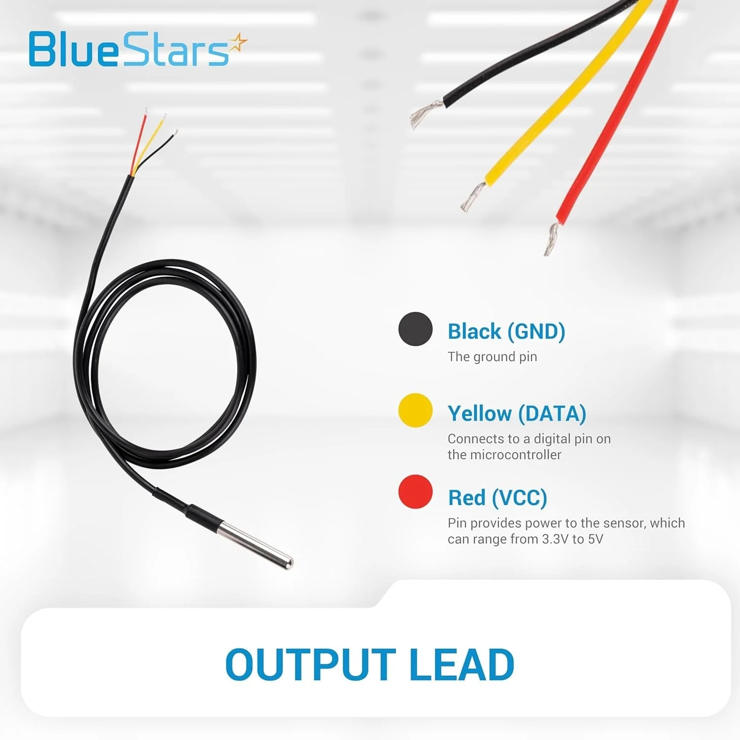 DS18B20 1-Wire Temperature Sensor Waterproof Digital Stainless Steel - 5 Pack - Image 4