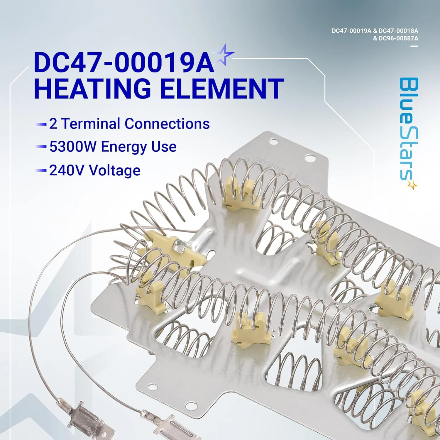 DC47-00019A Dryer Heating Element DC47-00018A Thermostat DC96-00887A Thermal Fuse for Samsung Dryers - Image 4