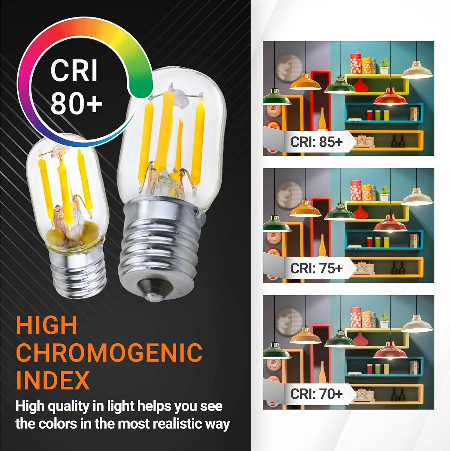 E17 T7 LED Bulb 2W 120V (25W Equivalent), 2700K Warm White, 220 Lumens for Microwave Oven, Range Hood, Refrigerator - 3 Pack - Image 5