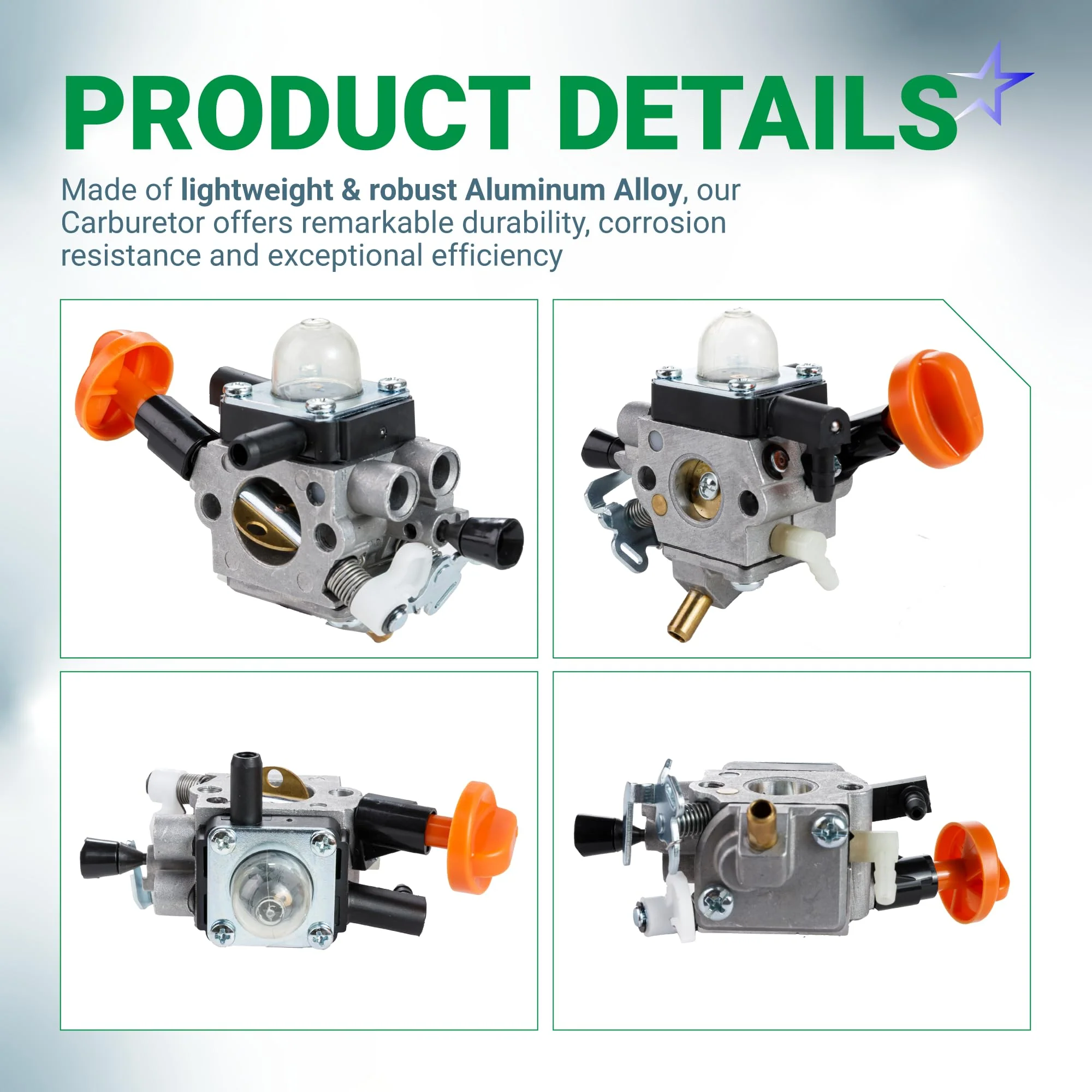 4180-120-0615 FS91R Trimmer Carburetor Kit - Fits STIHL FS91R FS91 FC91 FS111 Trimmer - Image 7