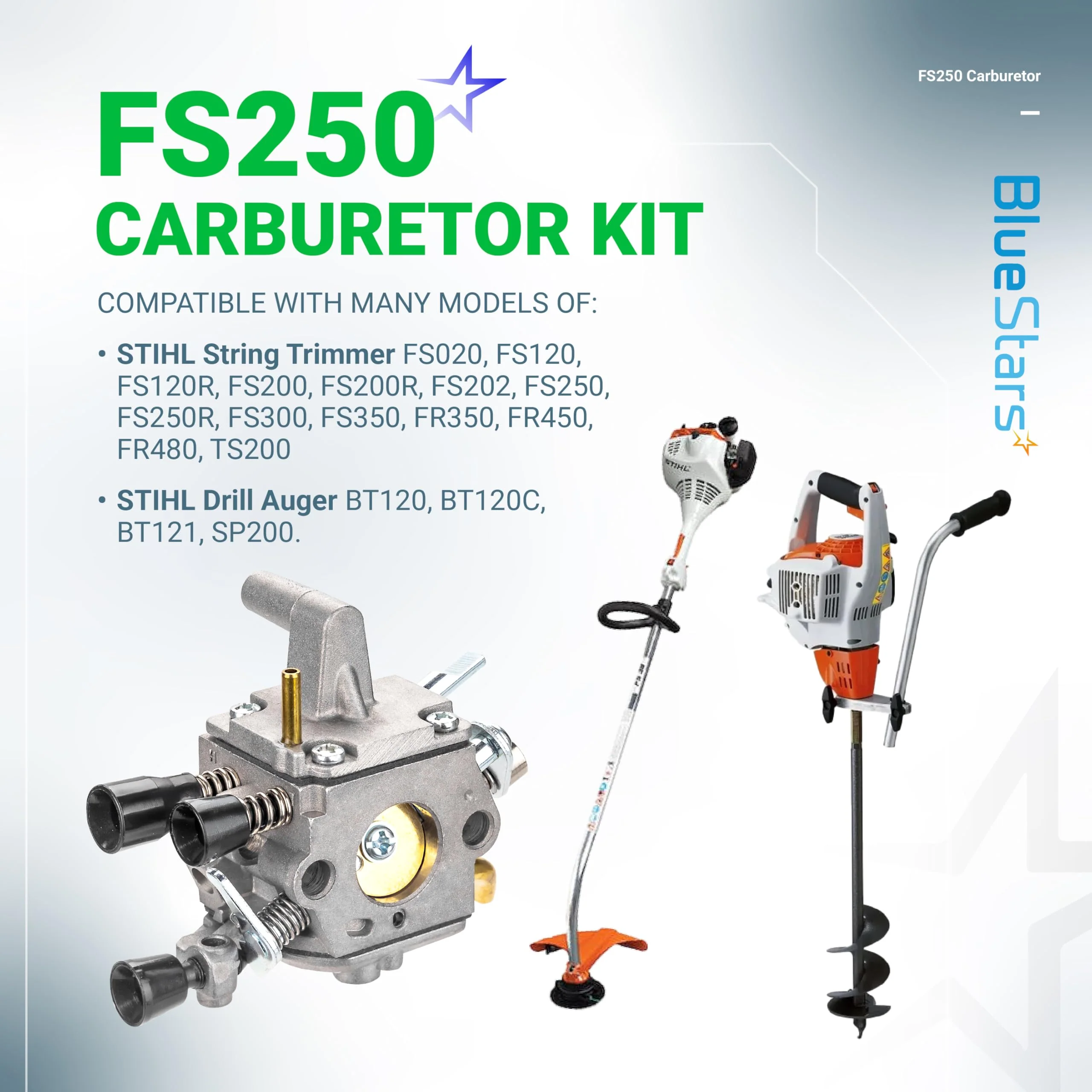 FS250 Carburetor - Fits FS250R FS120 FS120R FS200 - Replaces 4134-120-0603 - Image 8