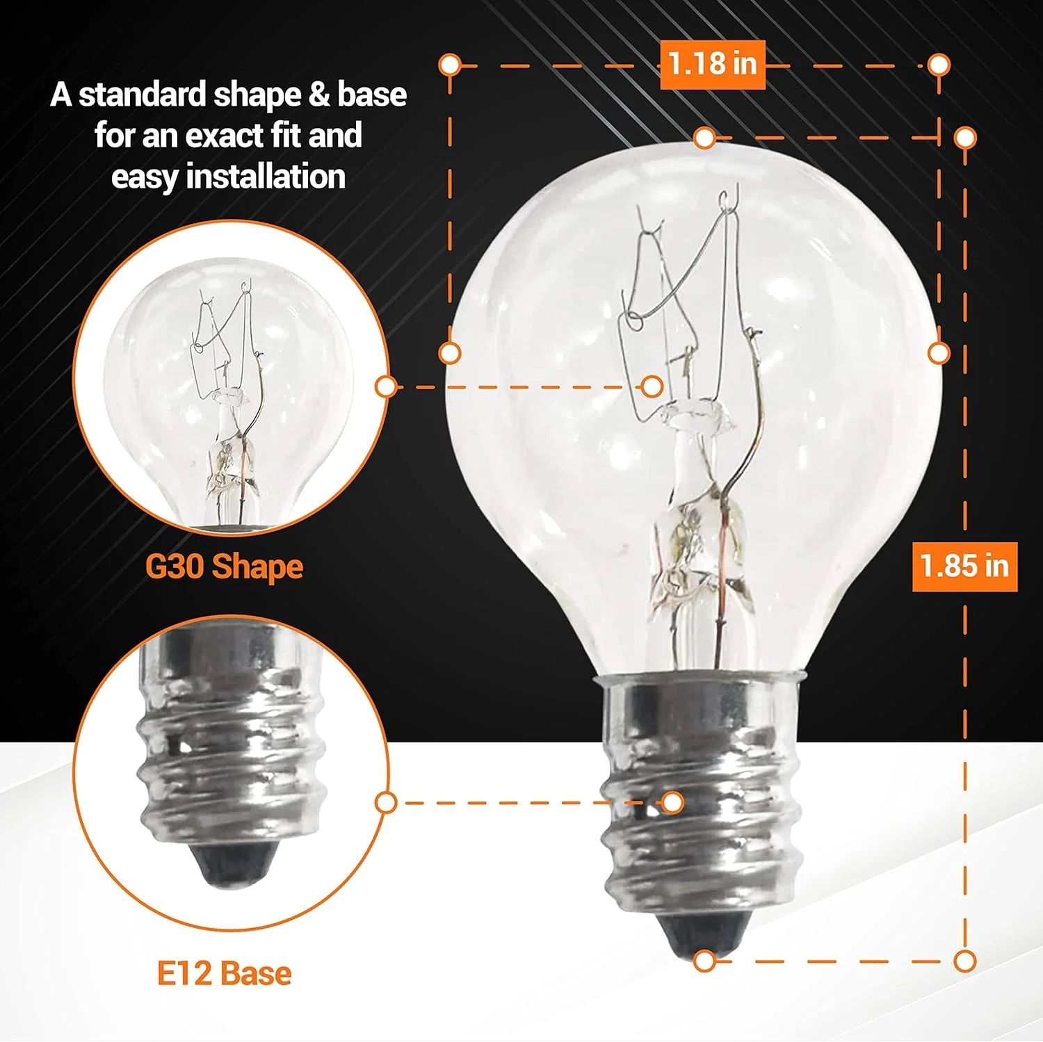 G30 E12 20W Bulbs for Middle Size Scentsy Warmers - 12 Pack - Image 4