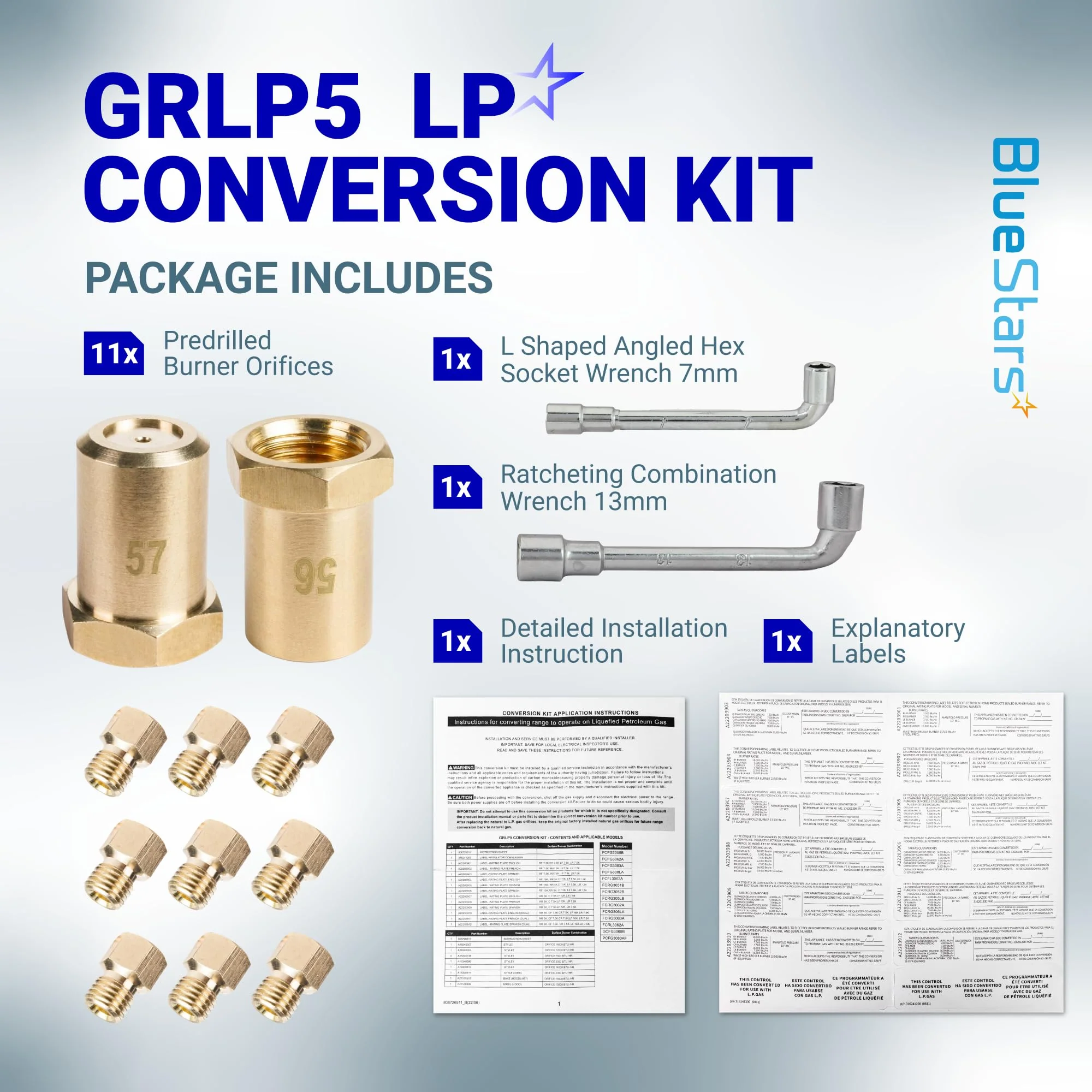 GRLP5 LP Gas Conversion Kit for Frigidaire Gas Range - Natural Gas to Propane LPG Conversion Kit - Image 3