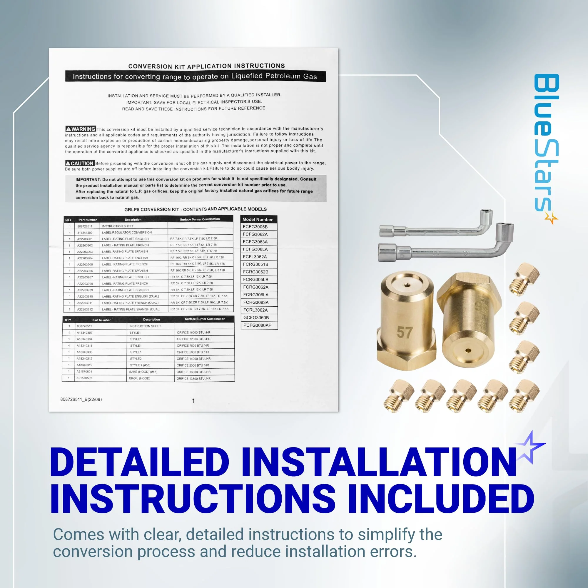 GRLP5 LP Gas Conversion Kit for Frigidaire Gas Range - Natural Gas to Propane LPG Conversion Kit - Image 8