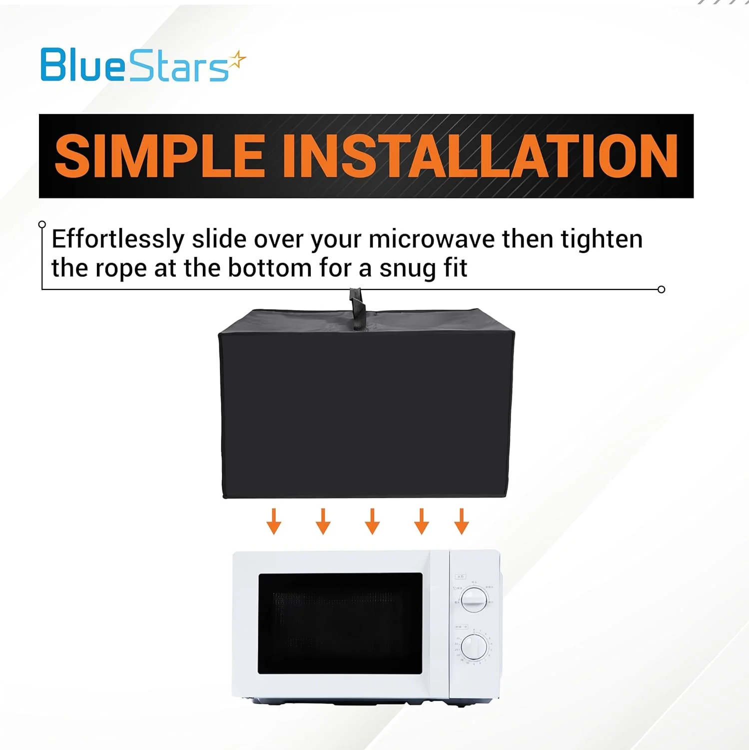 Microwave Oven Dust Cover - High-Quality 210D Oxford Fabric - Ideal Protection for Toaster Oven, Air Fryer - 20.9" x 15.7" x 12.4" - Image 4