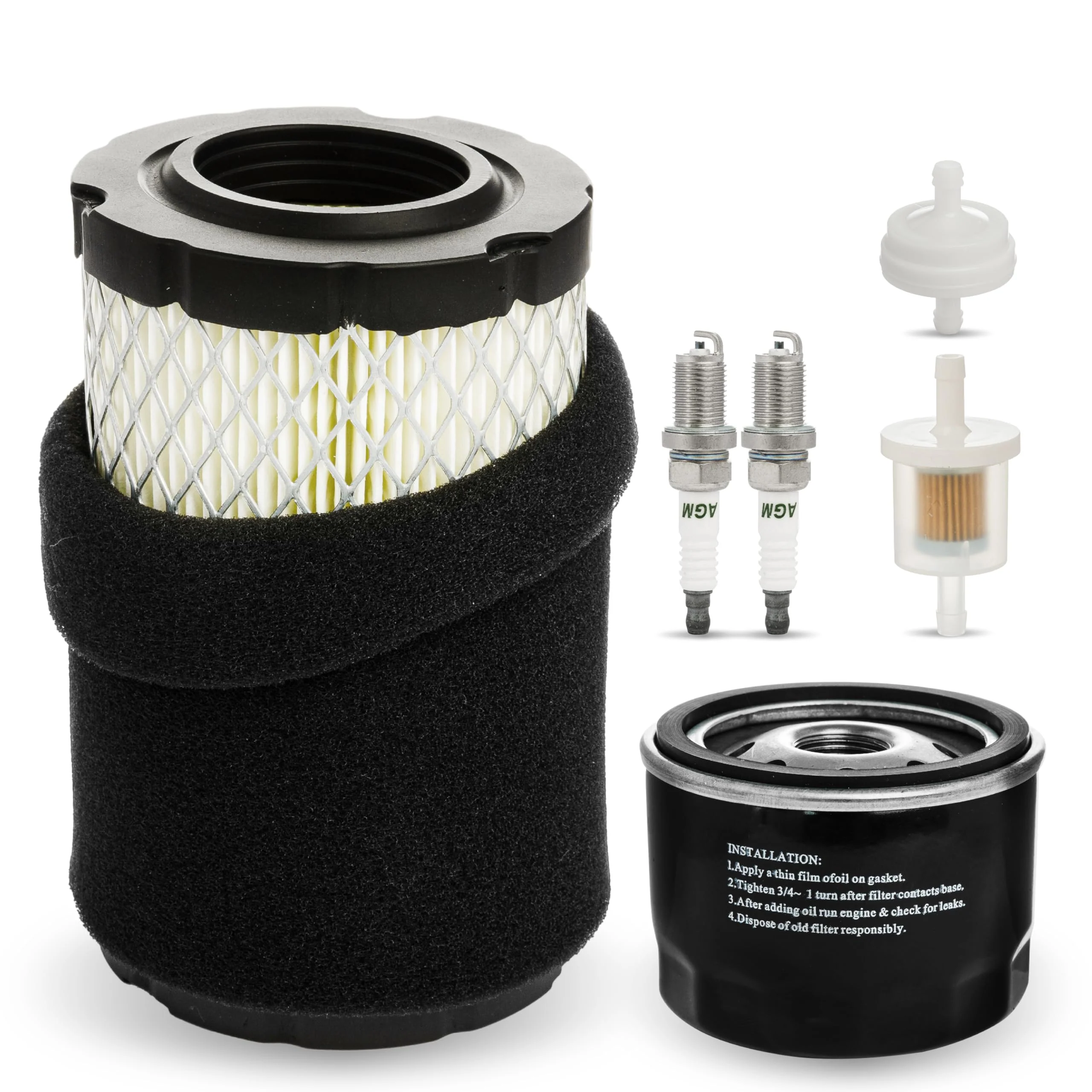 MIU14395 796031 Air Filter & 492932S 492932 Oil Filter - Fits John Deere D100 D105 D125 D130