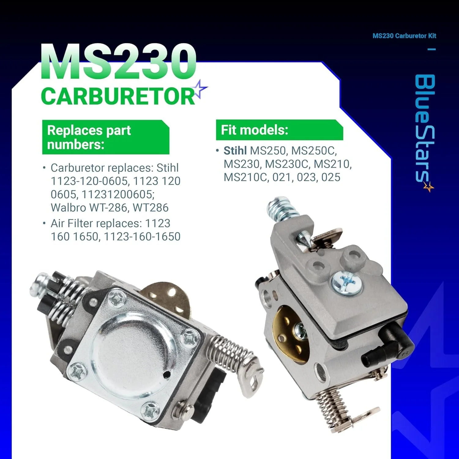 MS230 MS250 Carburetor Tune-Up Kit for Stihl MS250C Chainsaw - with Air Filter Ignition Coil Fuel Line - Image 6