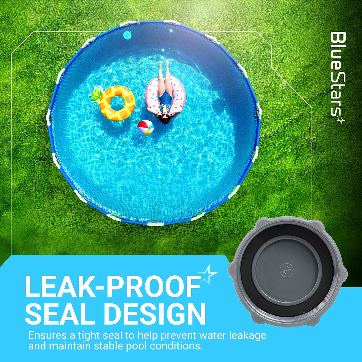 P01006 Pool Drain Valve Cap with Rubber Seal Replacement for Coleman Above Ground Pools - Image 6