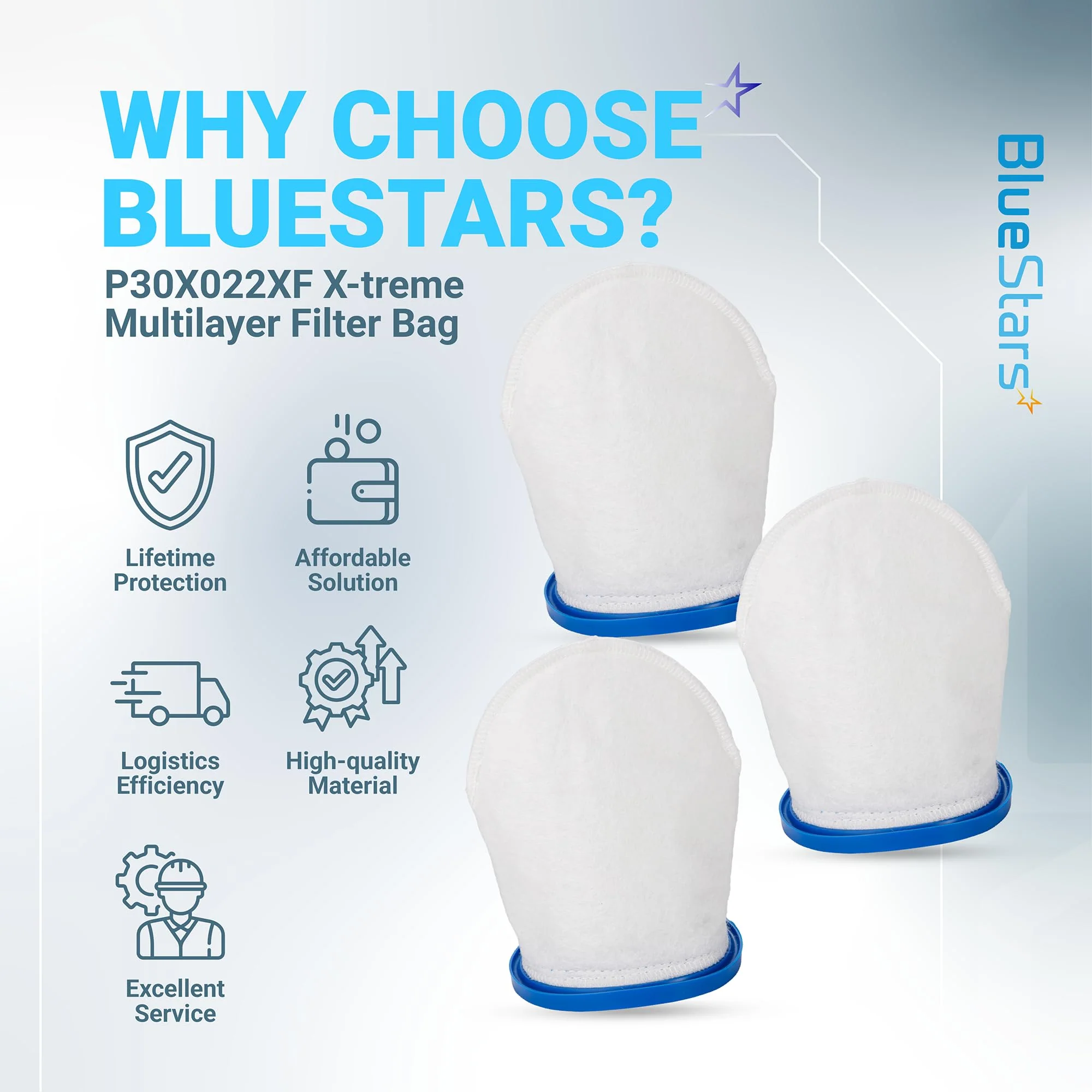 P30X022XF Multilayer Pool Blaster Max Filter Bags for Catfish Ultra, iVAC 250 C2, Volt FX-4, Jacuzzi JPV200 Vacuum - Replace PBW022XF - 3 Pack - Image 7