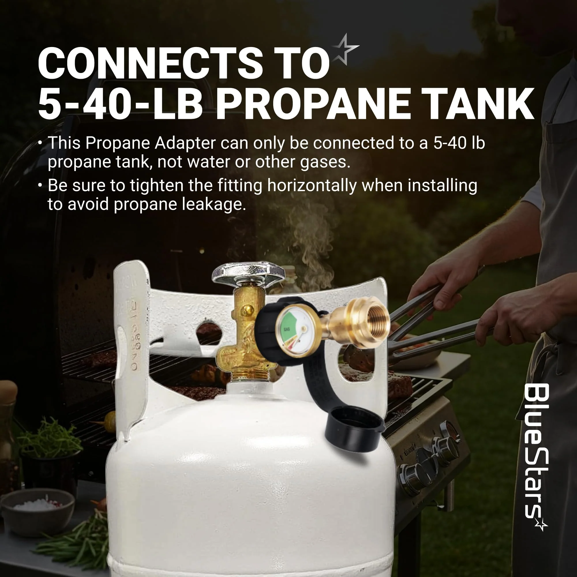 Propane Tank Gauge Level Indicator for 5-40lb Tanks with QCC1/Type Connection for RV Camper, Cylinder, BBQ Gas Grill, Heater, Fire Pit - Image 5