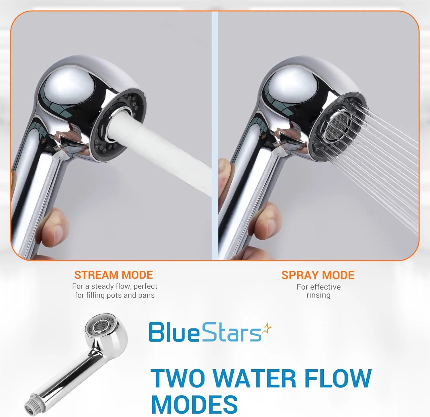 Pull Down Bathroom Sink G1/2 13/16 Inch Male Sprayer Head - Image 4