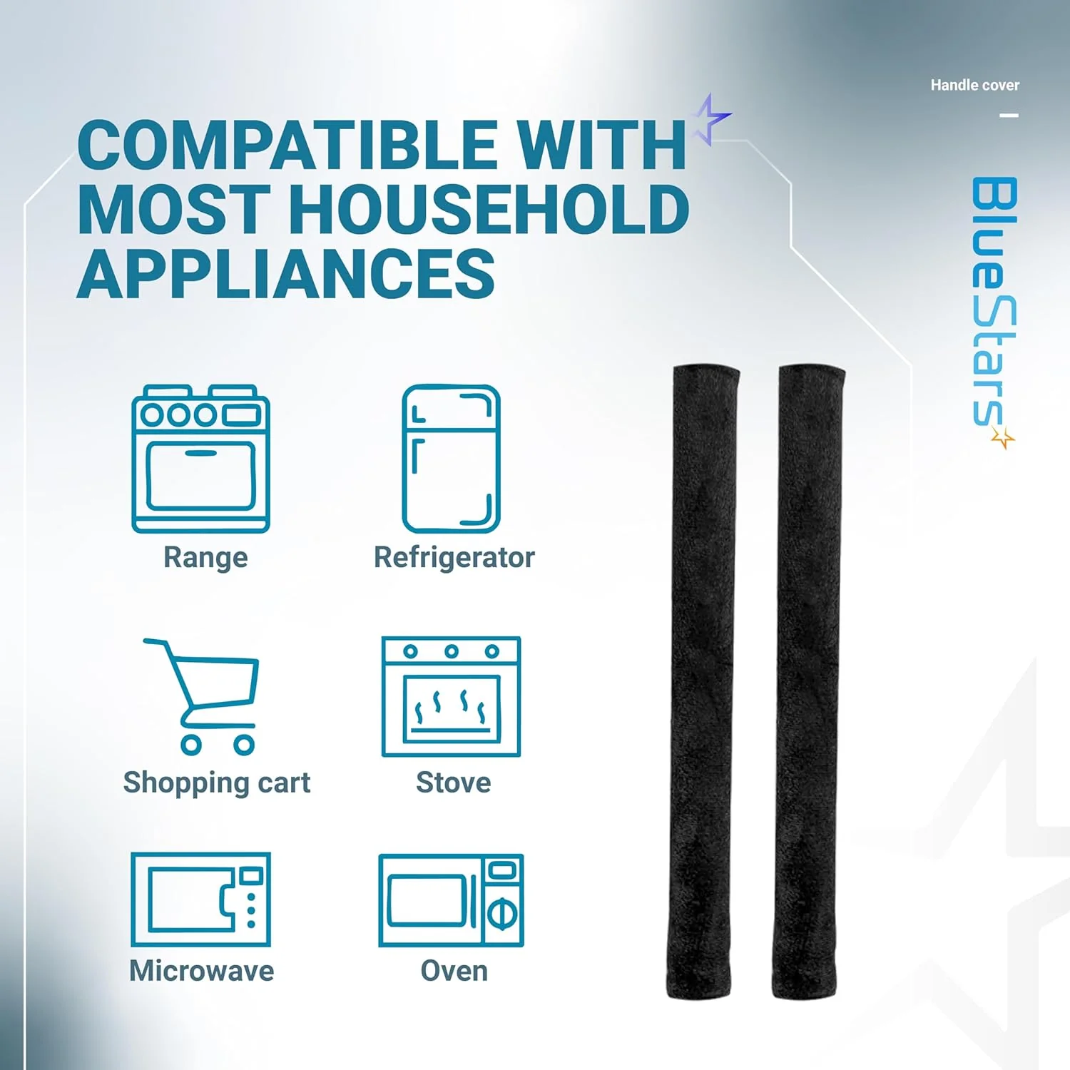 4 PCS Refrigerator Door Handle Covers for Fridge, Ovens, Dishwashers (Black) - Image 5