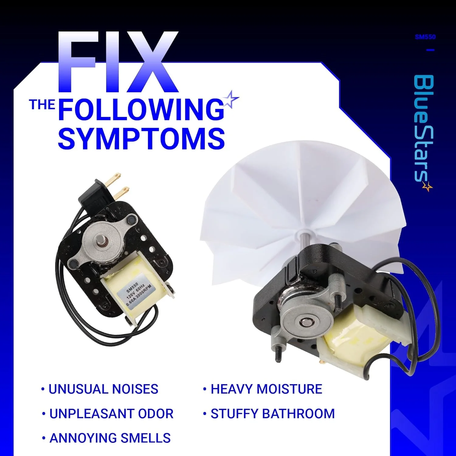 SM550 Bathroom Fan Motor Electric Vent Fan - Image 5