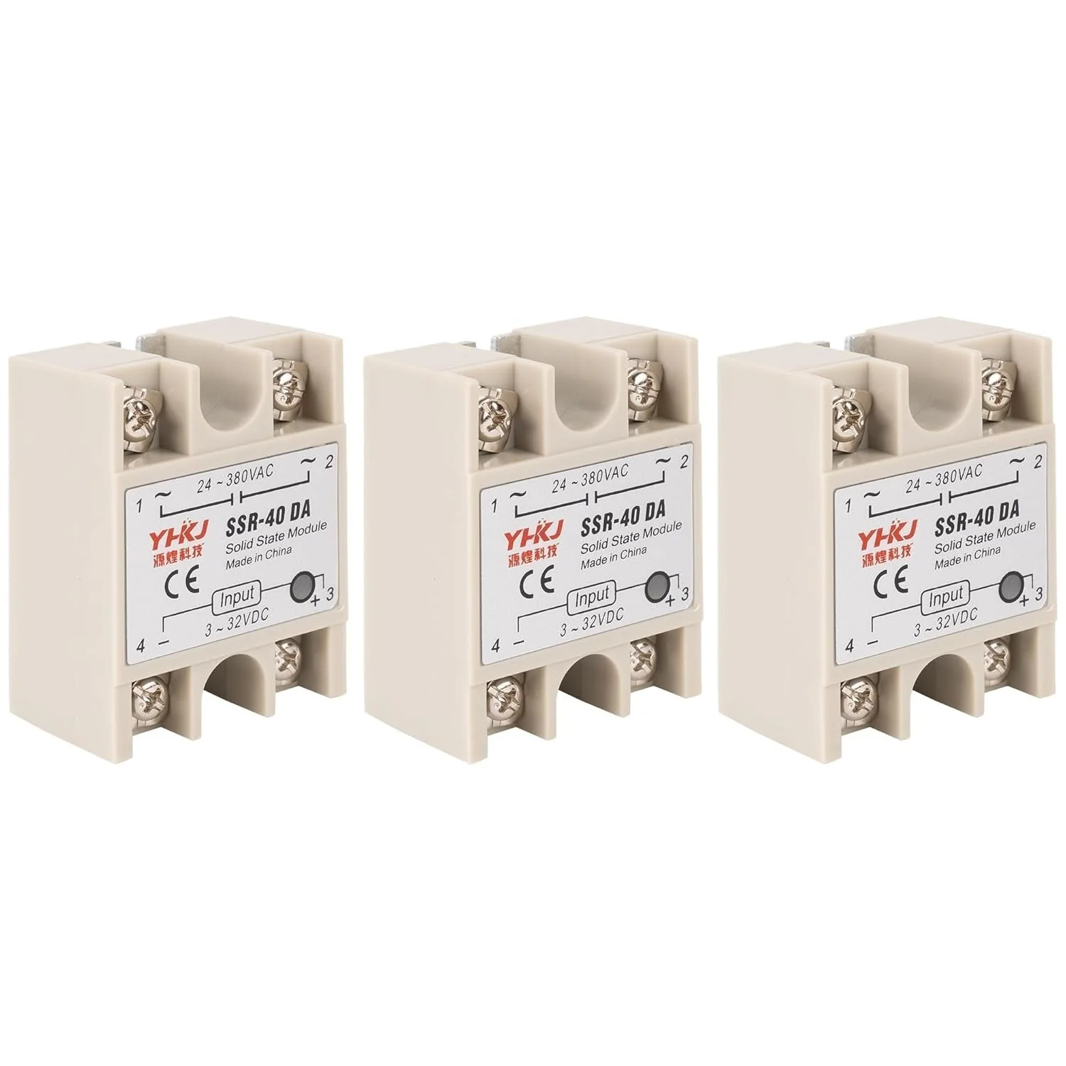 SSR-40DA DC to AC Solid State Relay - 3 Pack